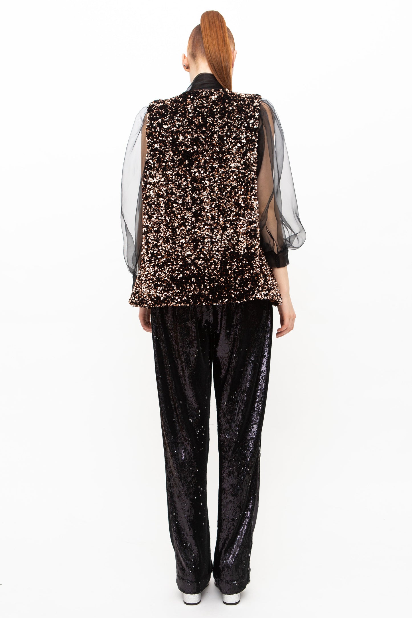 Vest Sequins Bronze