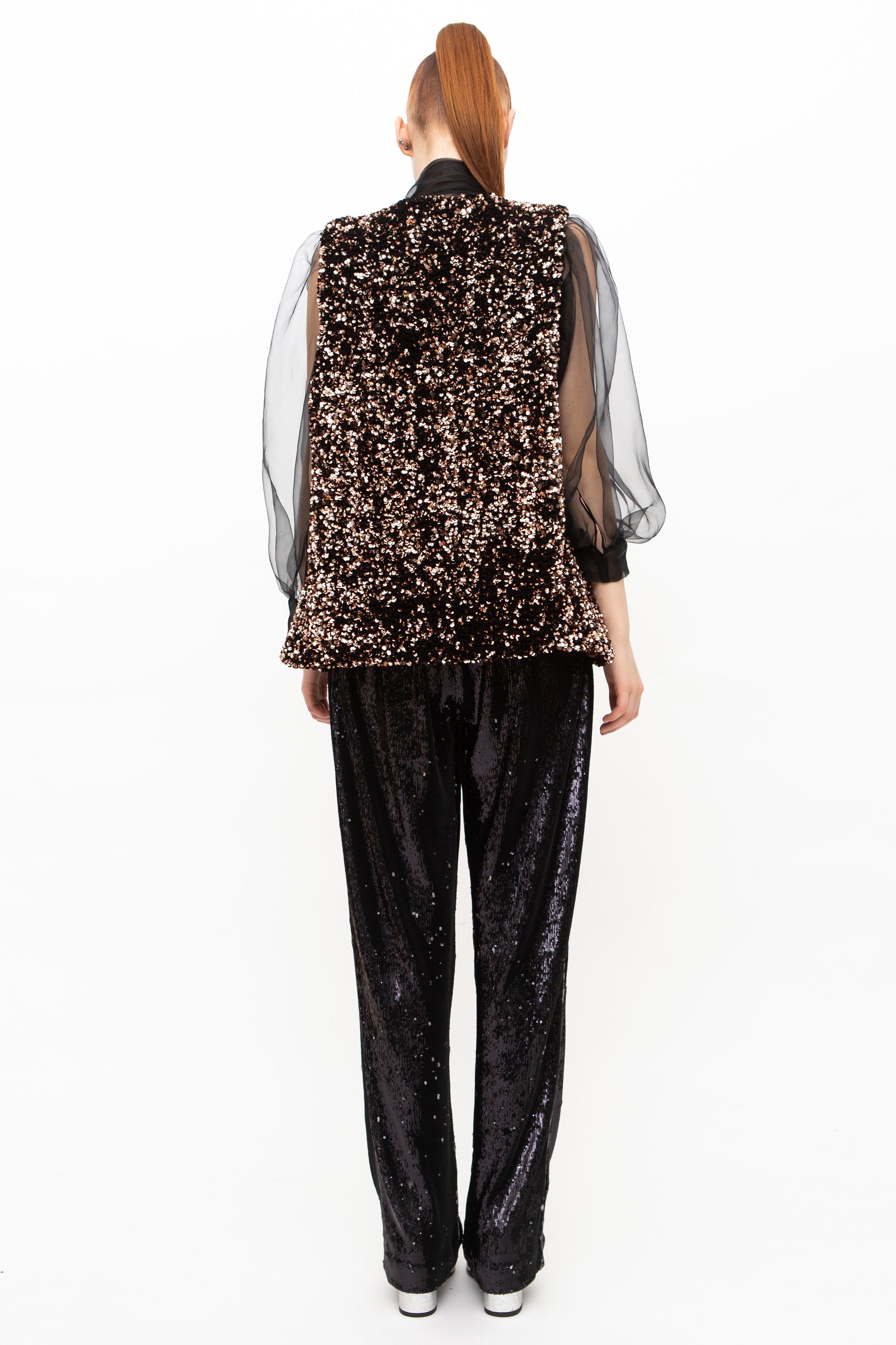 Vest Sequins Bronze