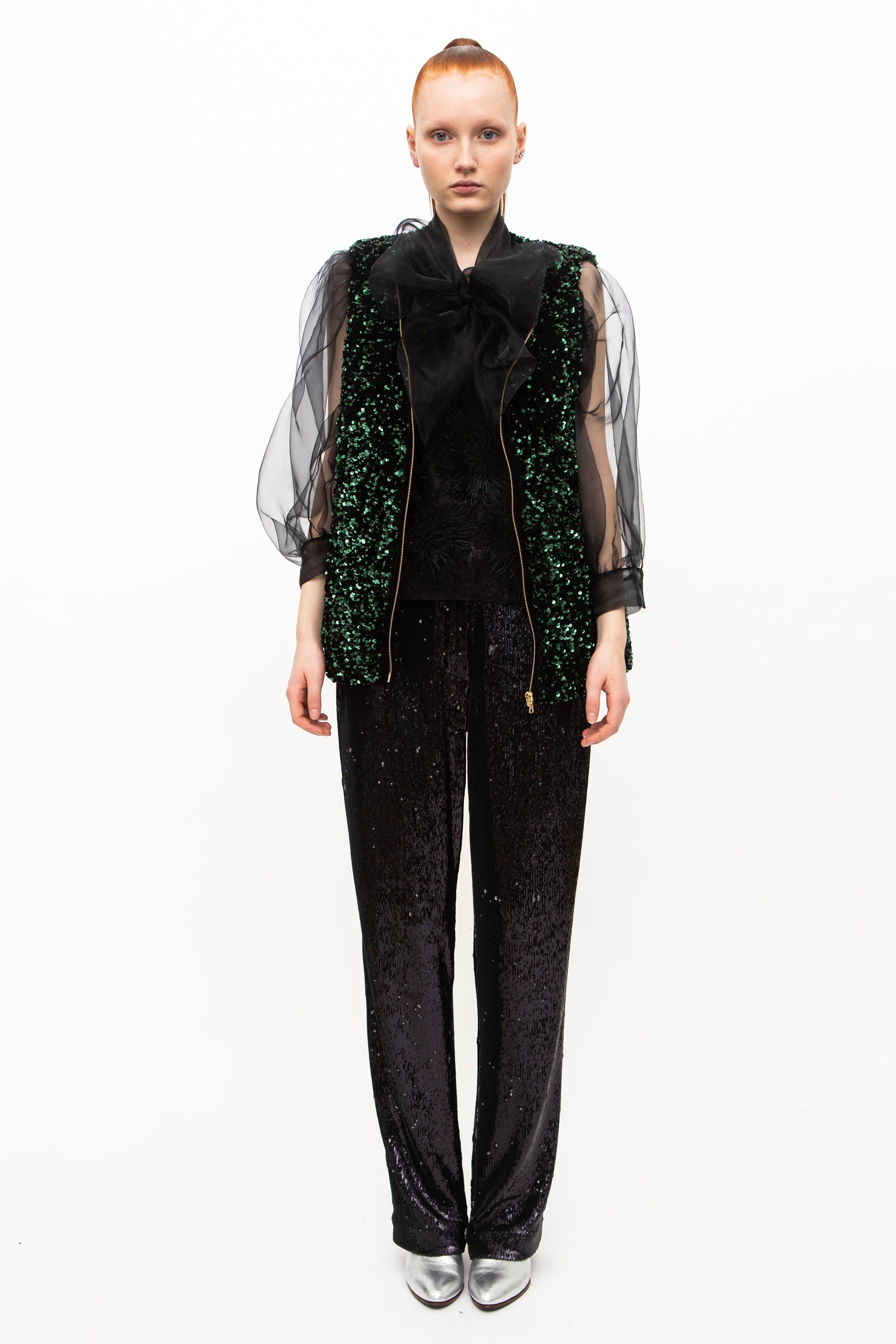 Vest Sequins Green