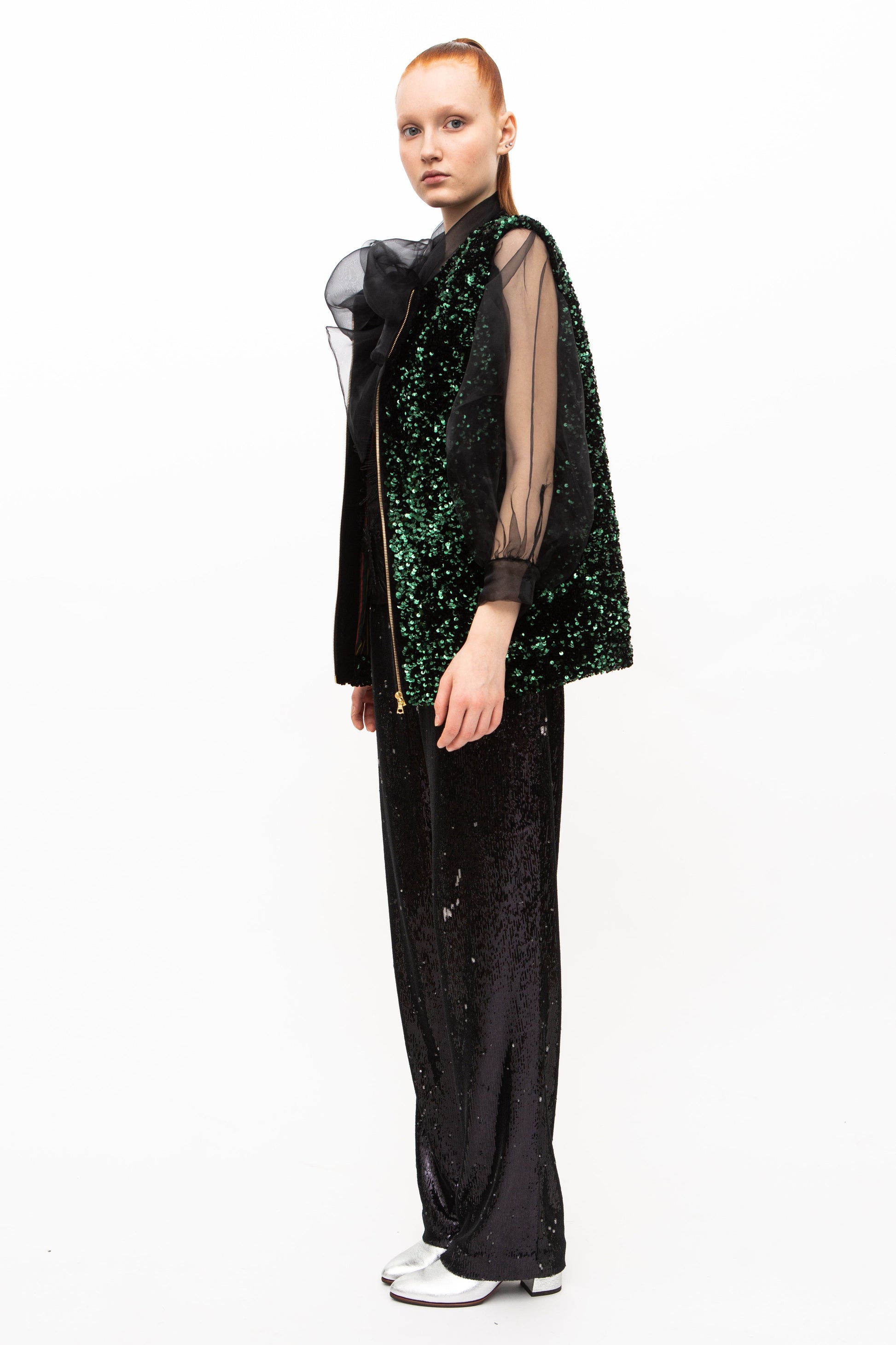 Vest Sequins Green