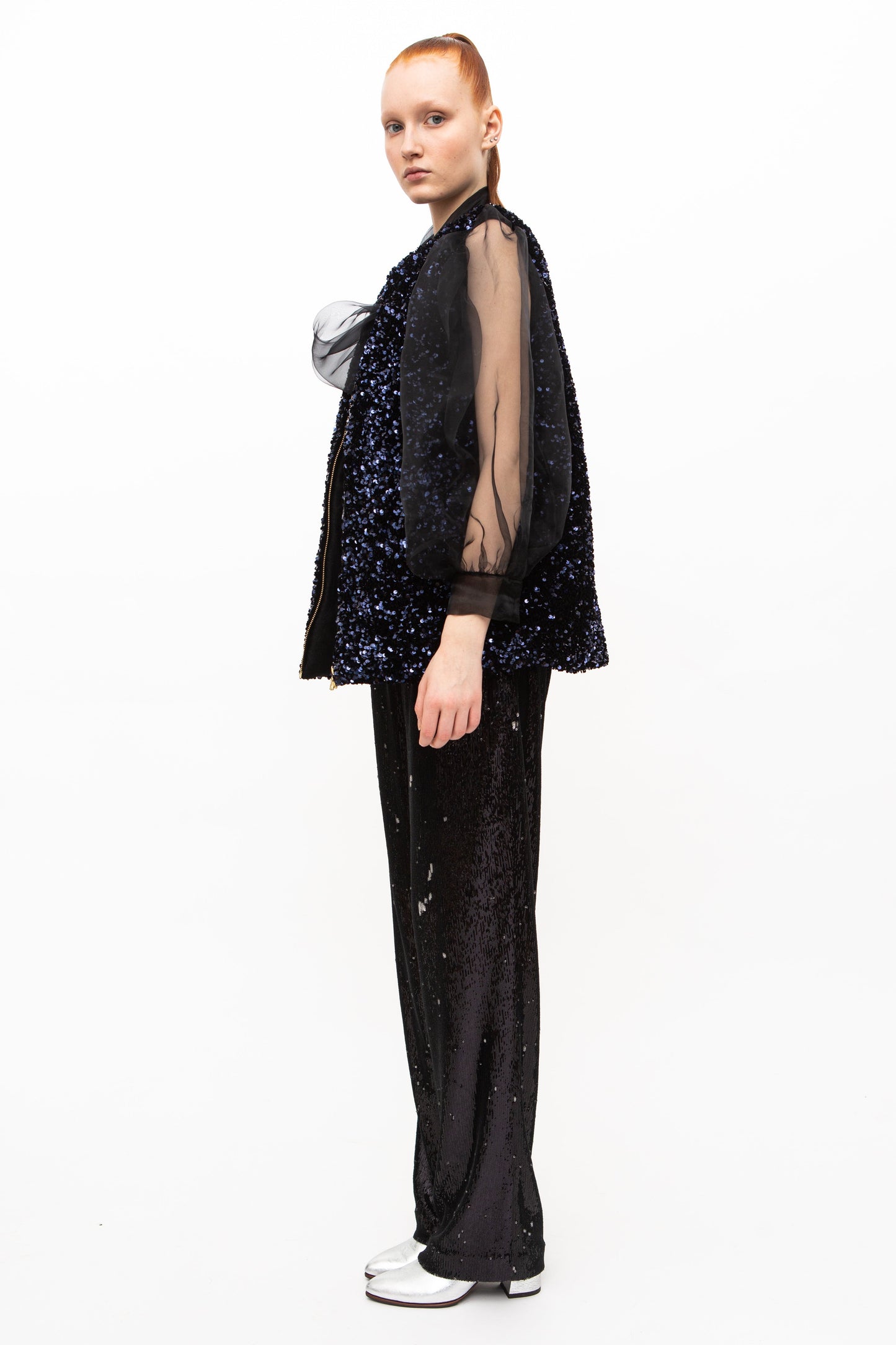 Vest Sequins Dark Blue