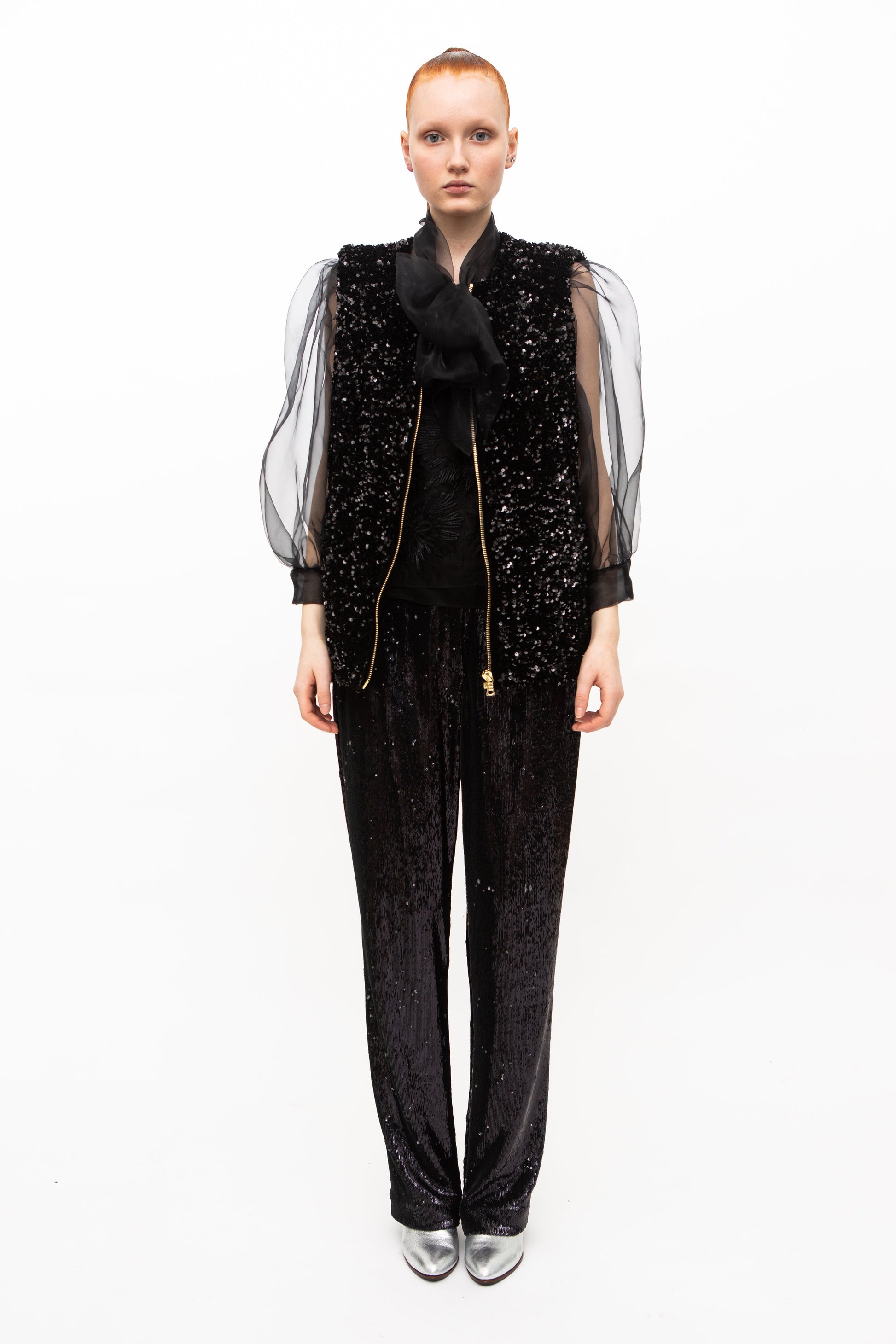 Vest Sequins Black
