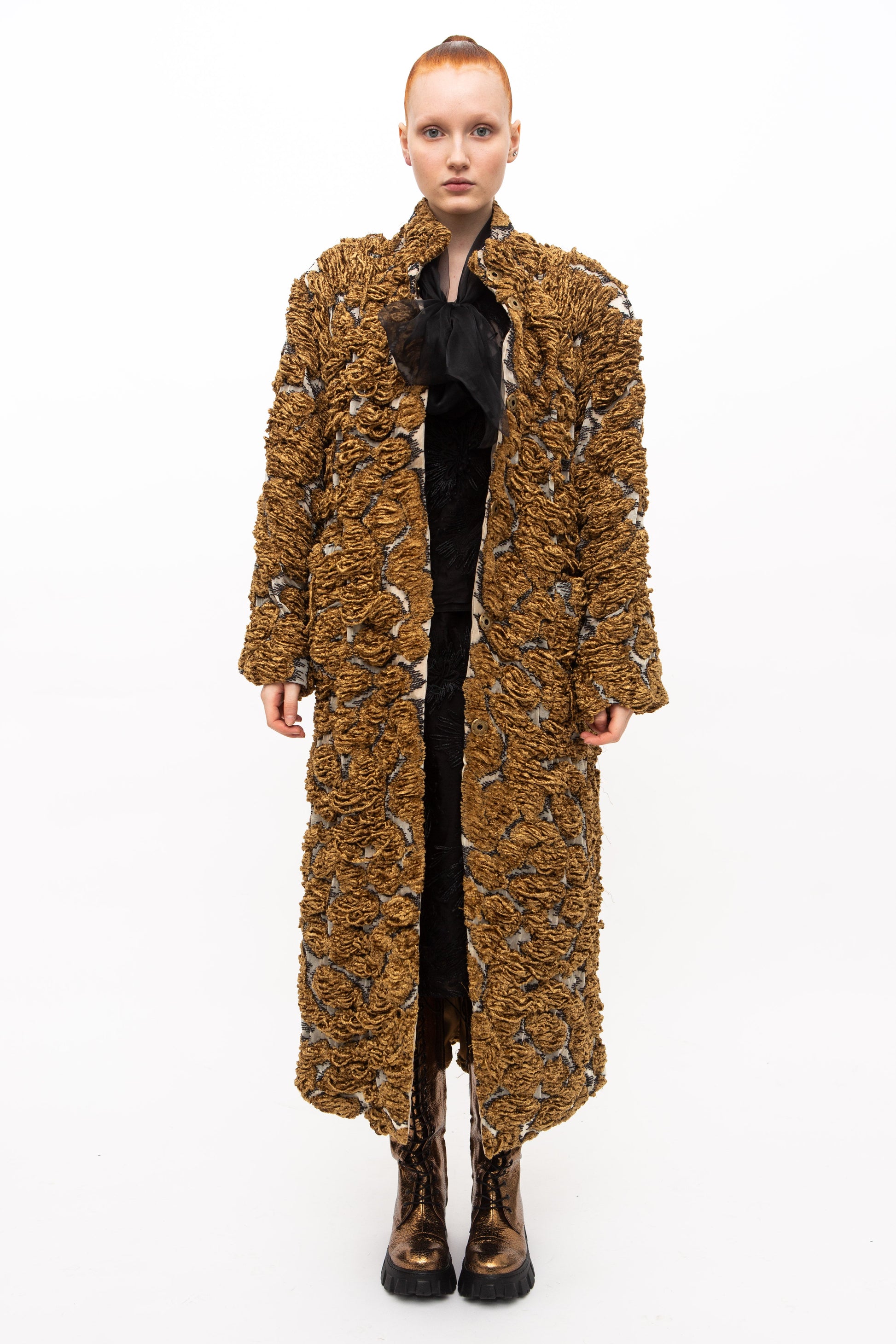 Coat Embroidery Brown