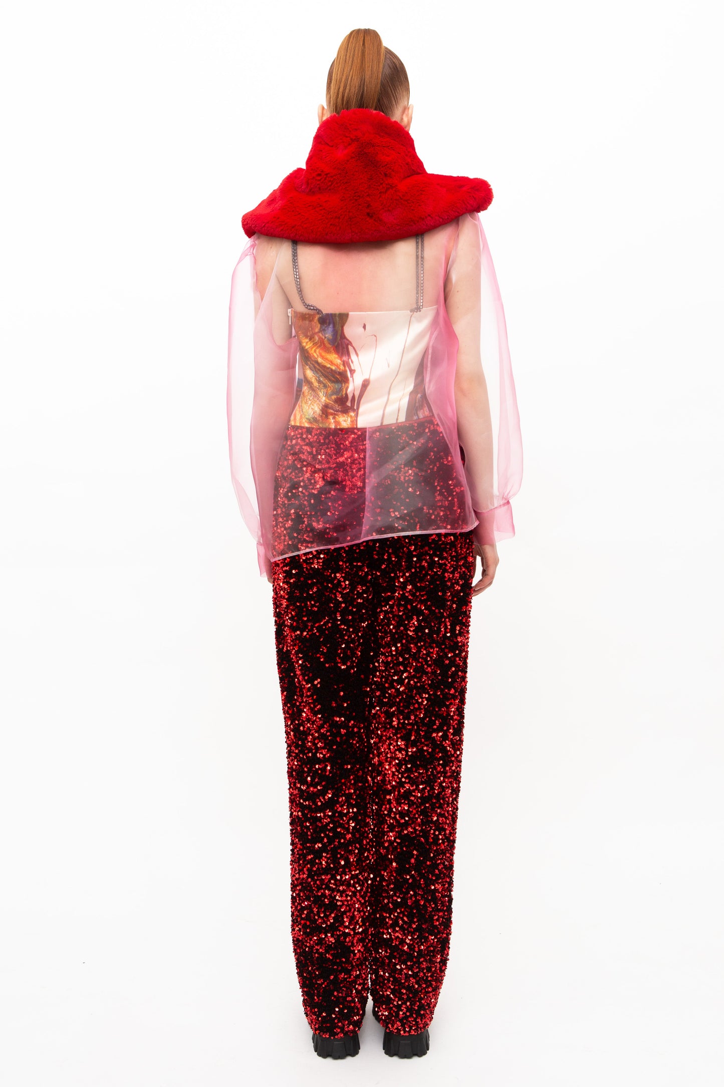 Pants Sequins Red