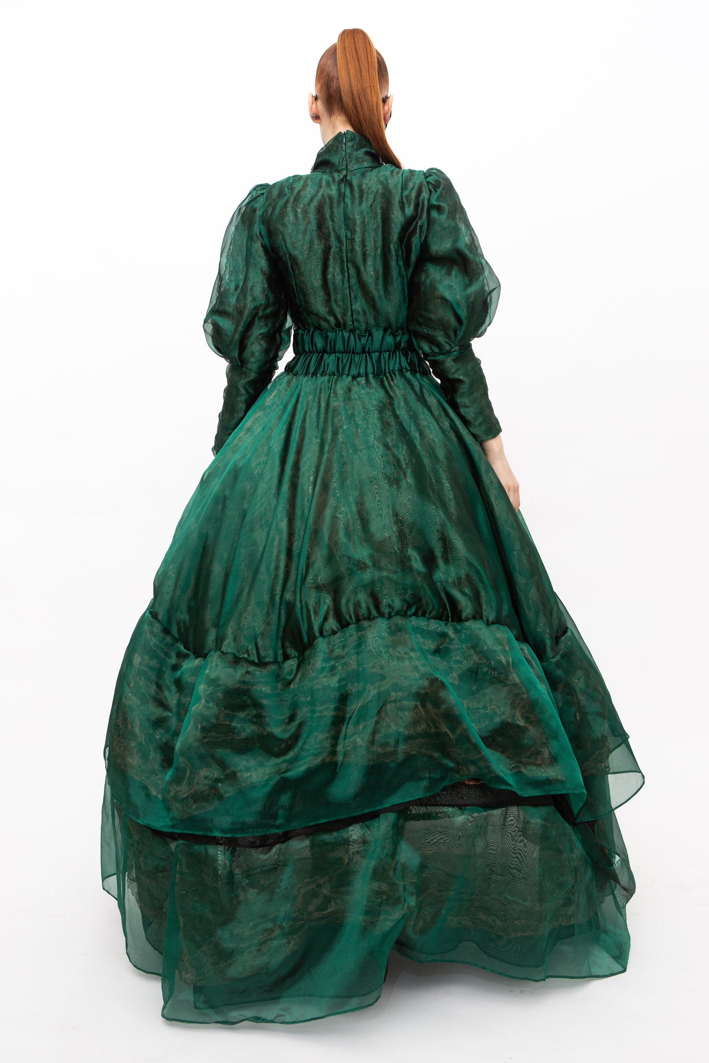 Dress Dark Green Unique Handmade