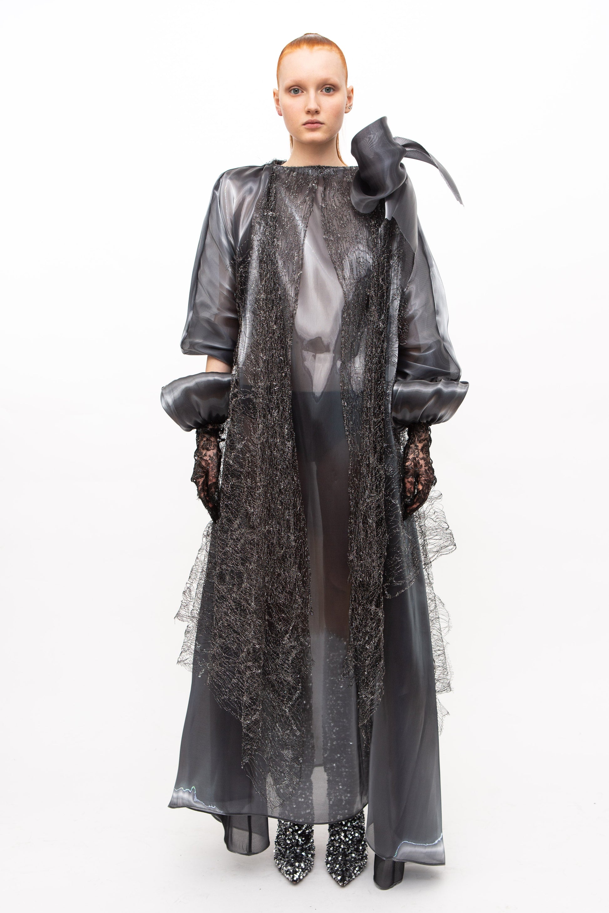 Dress Metallic Grey Fashion Show St. Moritz