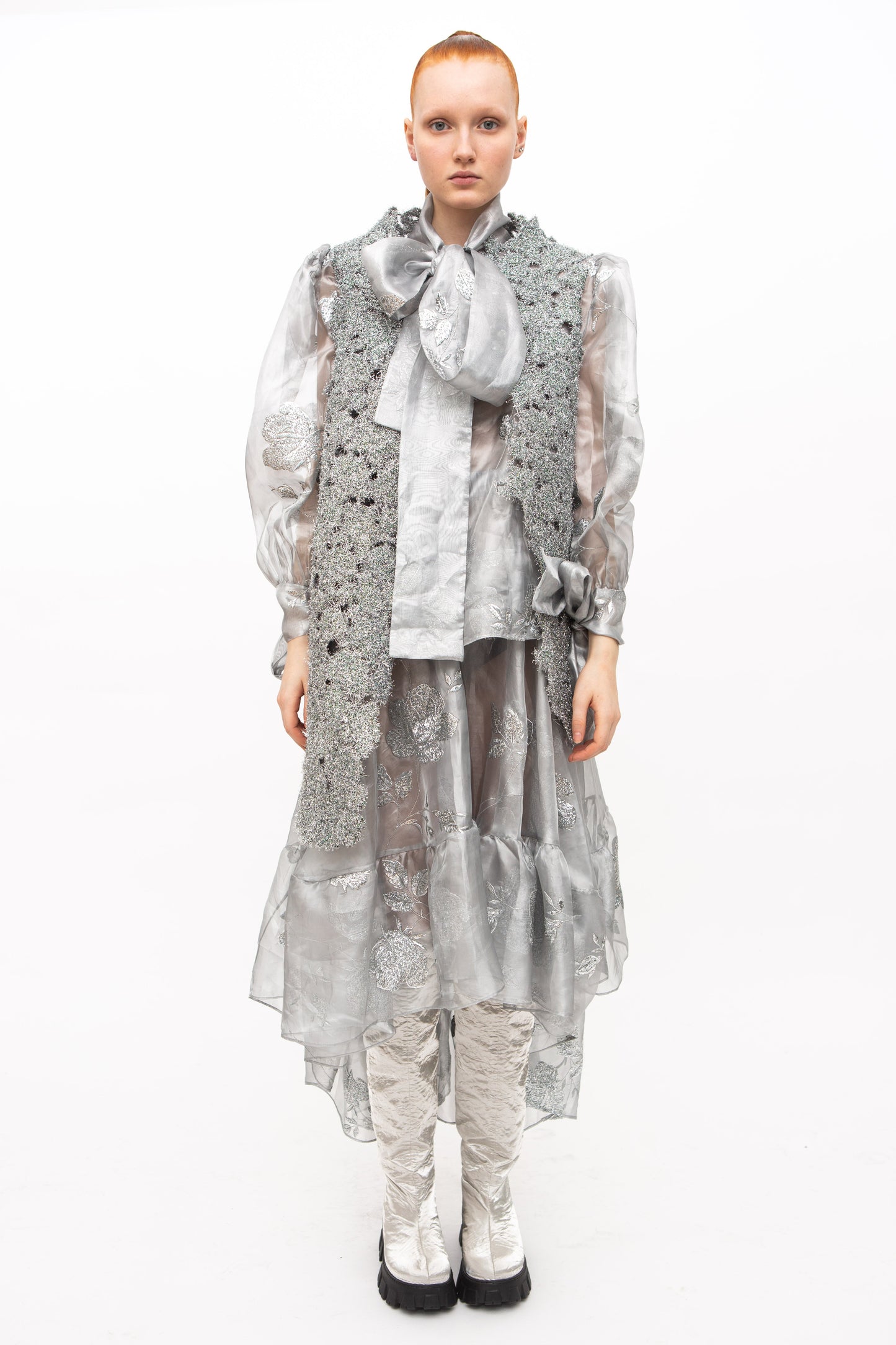 Skirt Embroidered Transparent Look Water