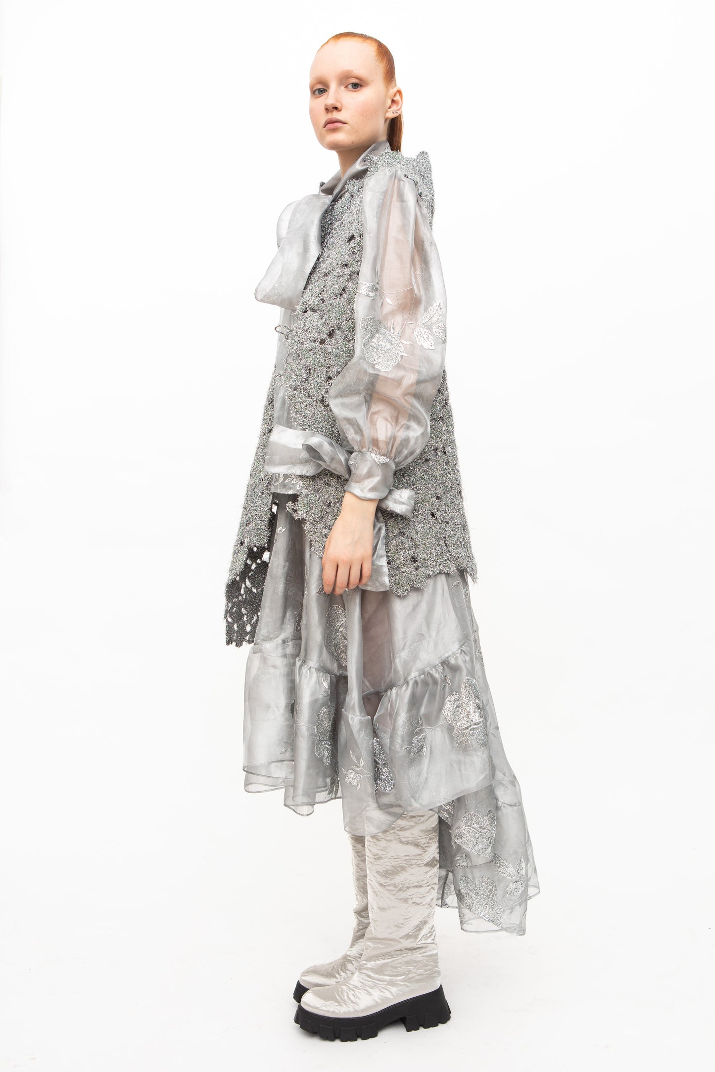 Skirt Embroidered Transparent Look Water