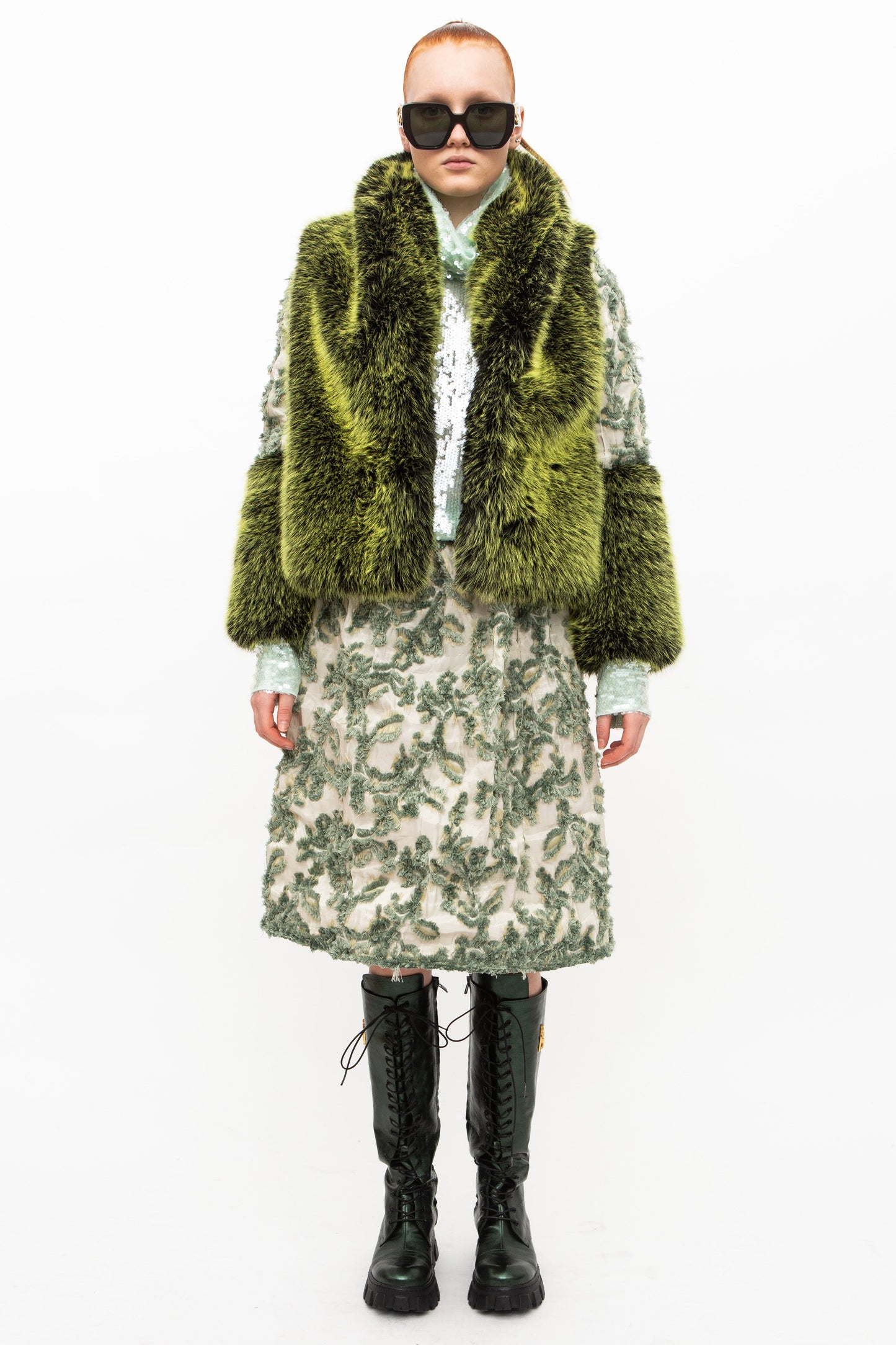 Skirt Embroidery Green Unique