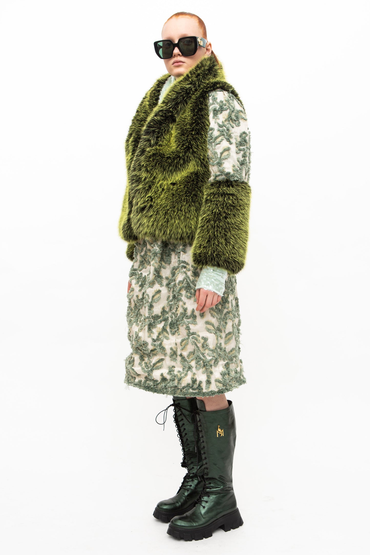 Skirt Embroidery Green Unique