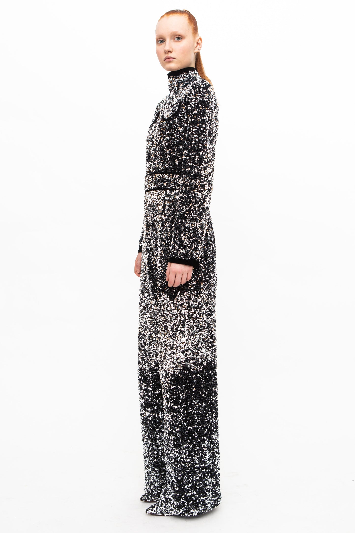 Overall Sequins Black Grey