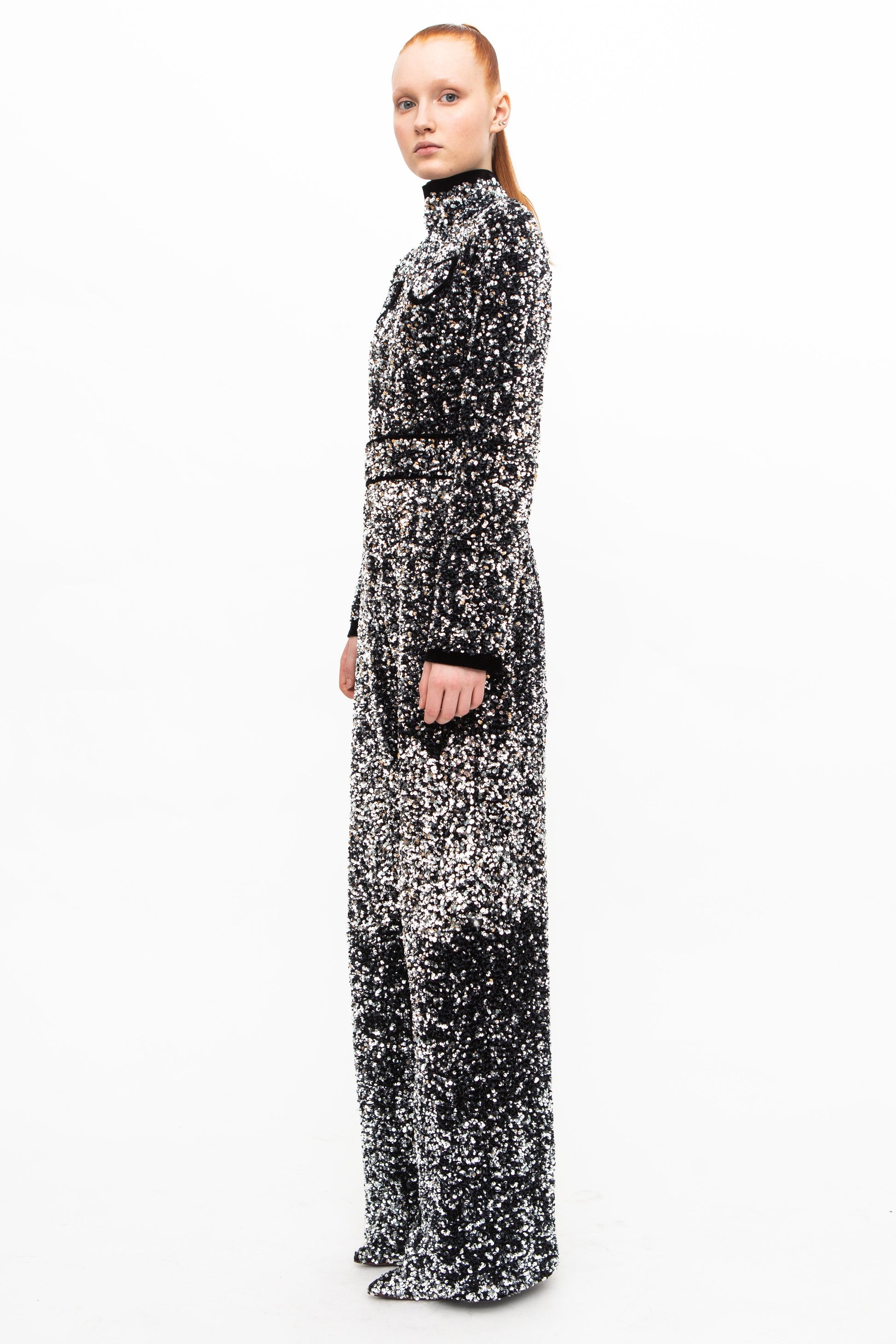 Overall Sequins Black Grey