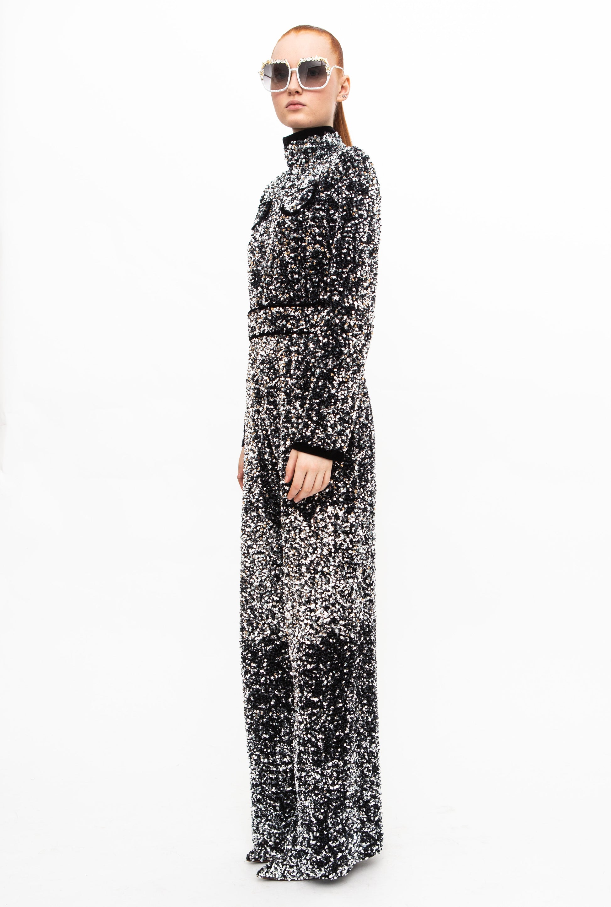 Overall Sequins Black Grey
