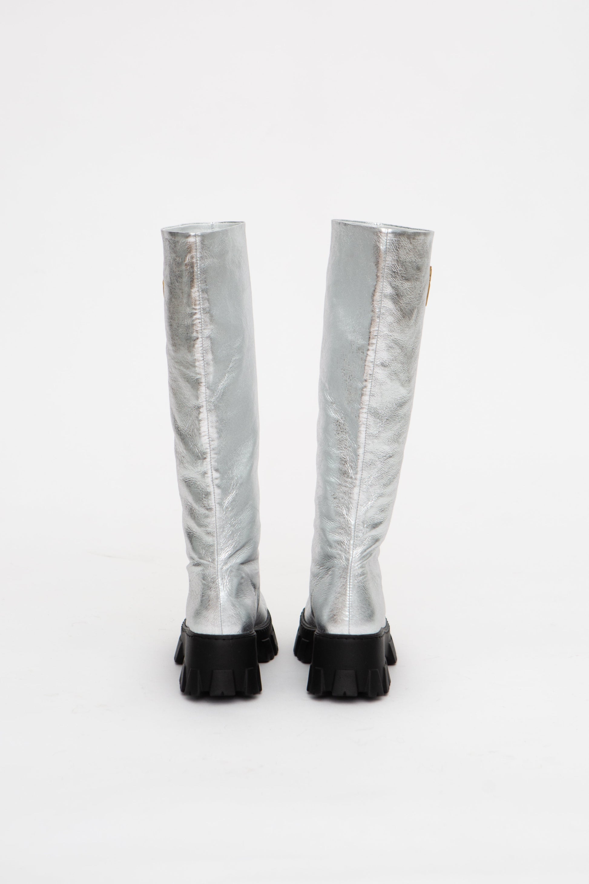 Handmade Boots Padded Silver