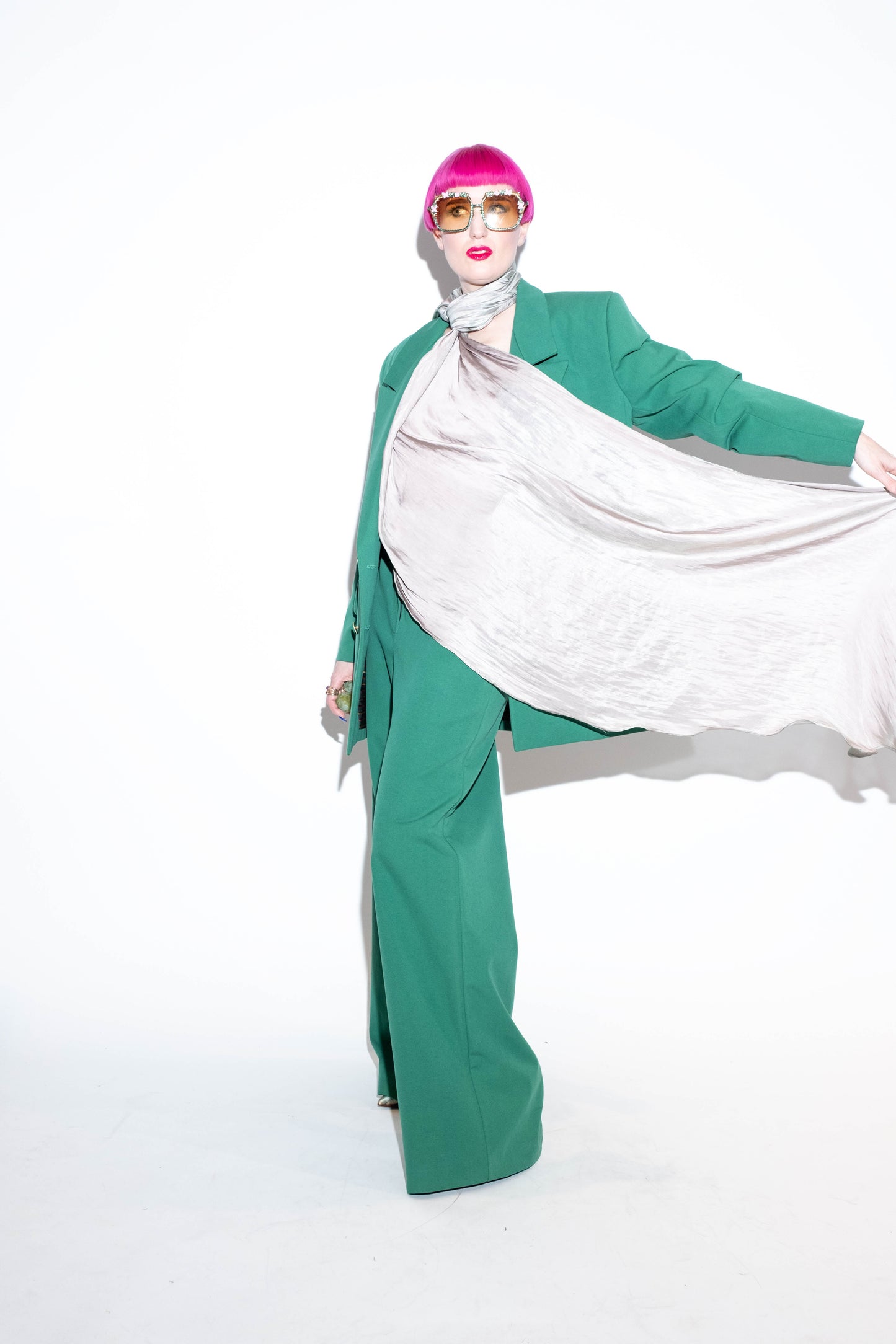 Green Suit Wide Fit