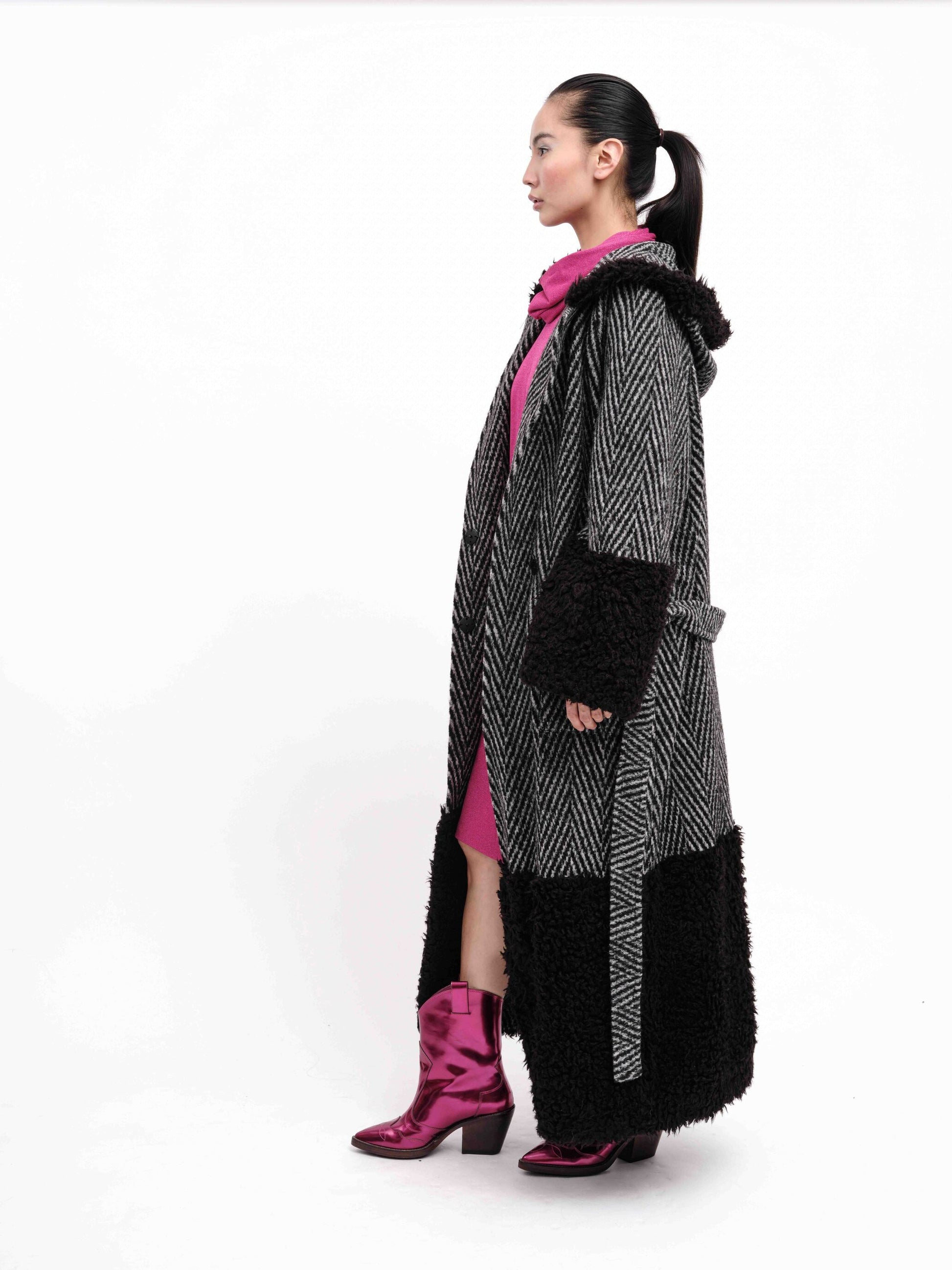 Coat Grey Black