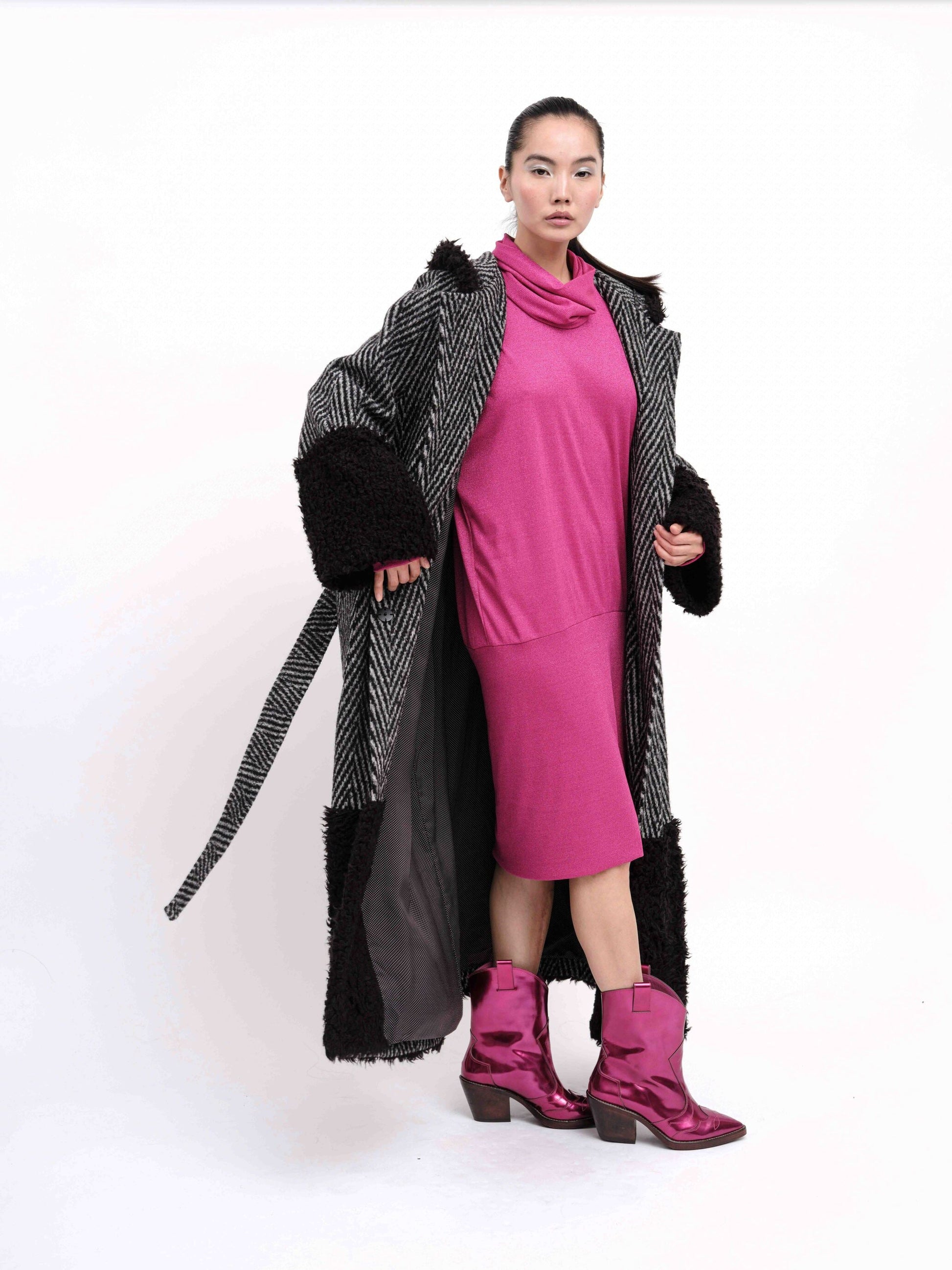 Coat Grey Black