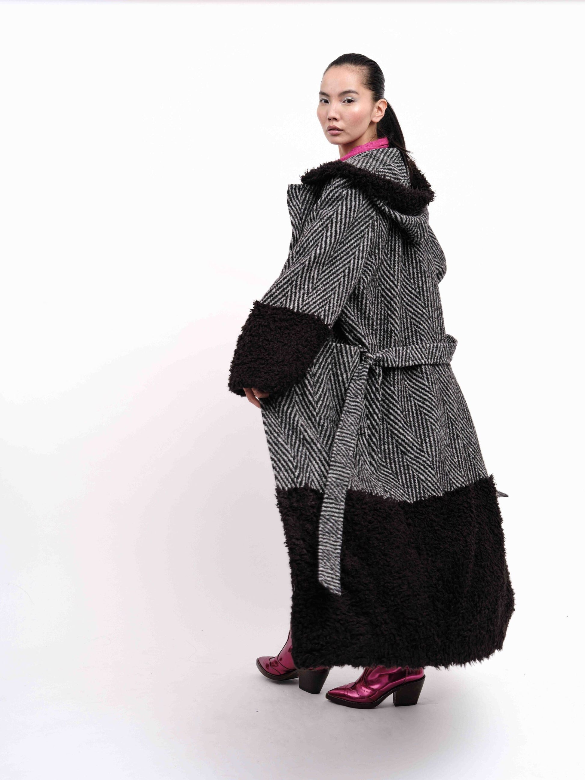 Coat Grey Black