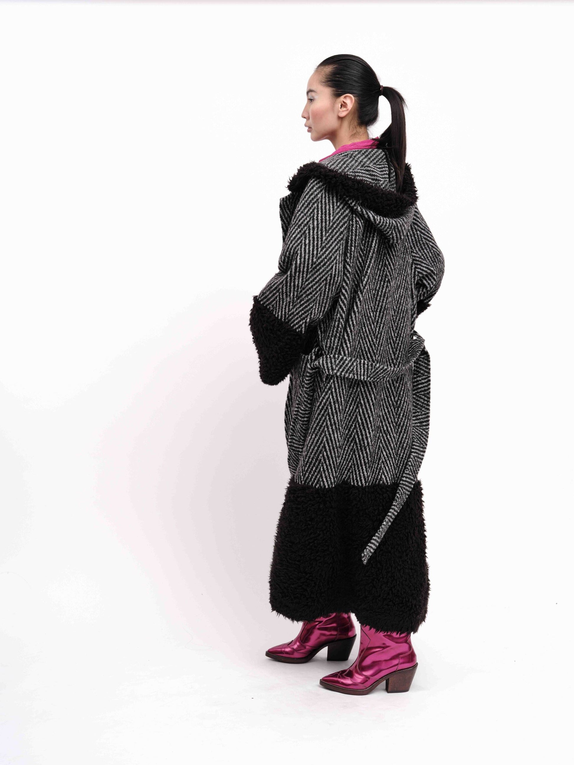 Coat Grey Black