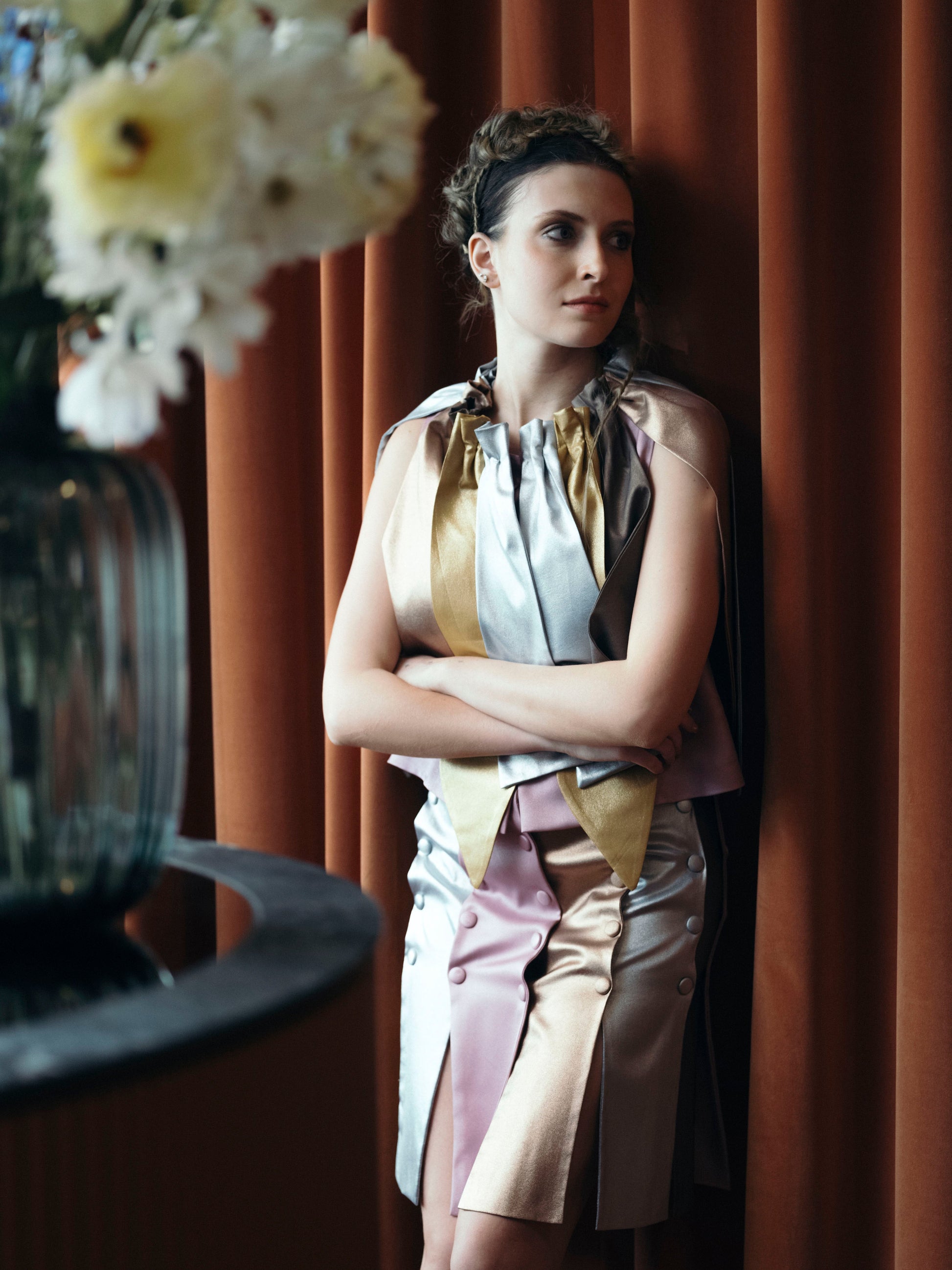 Handmade Top Sleeveless Satin