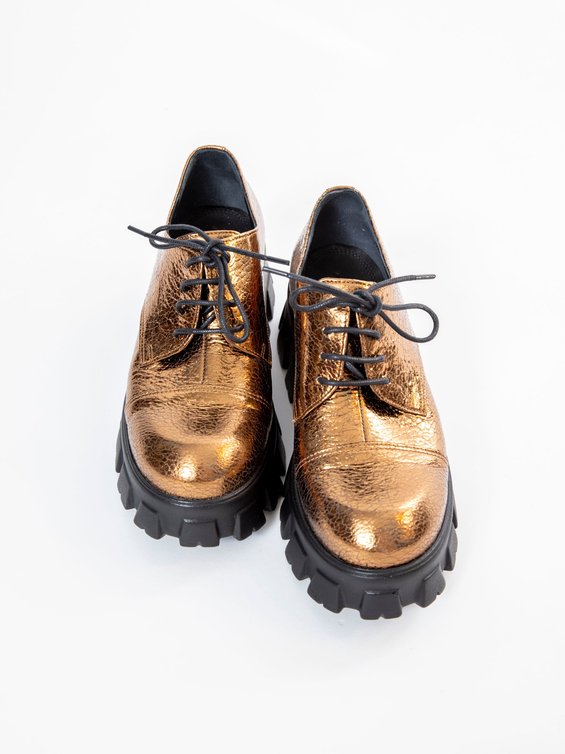 Handmade Derby Metallic Gold
