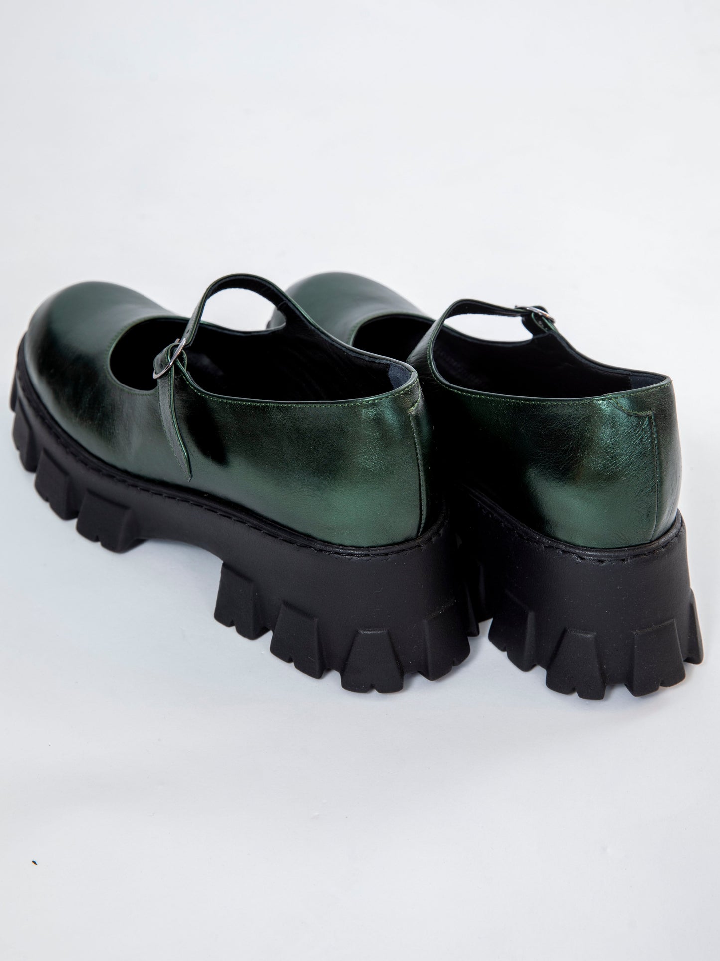 Handmade Derby Metallic Green