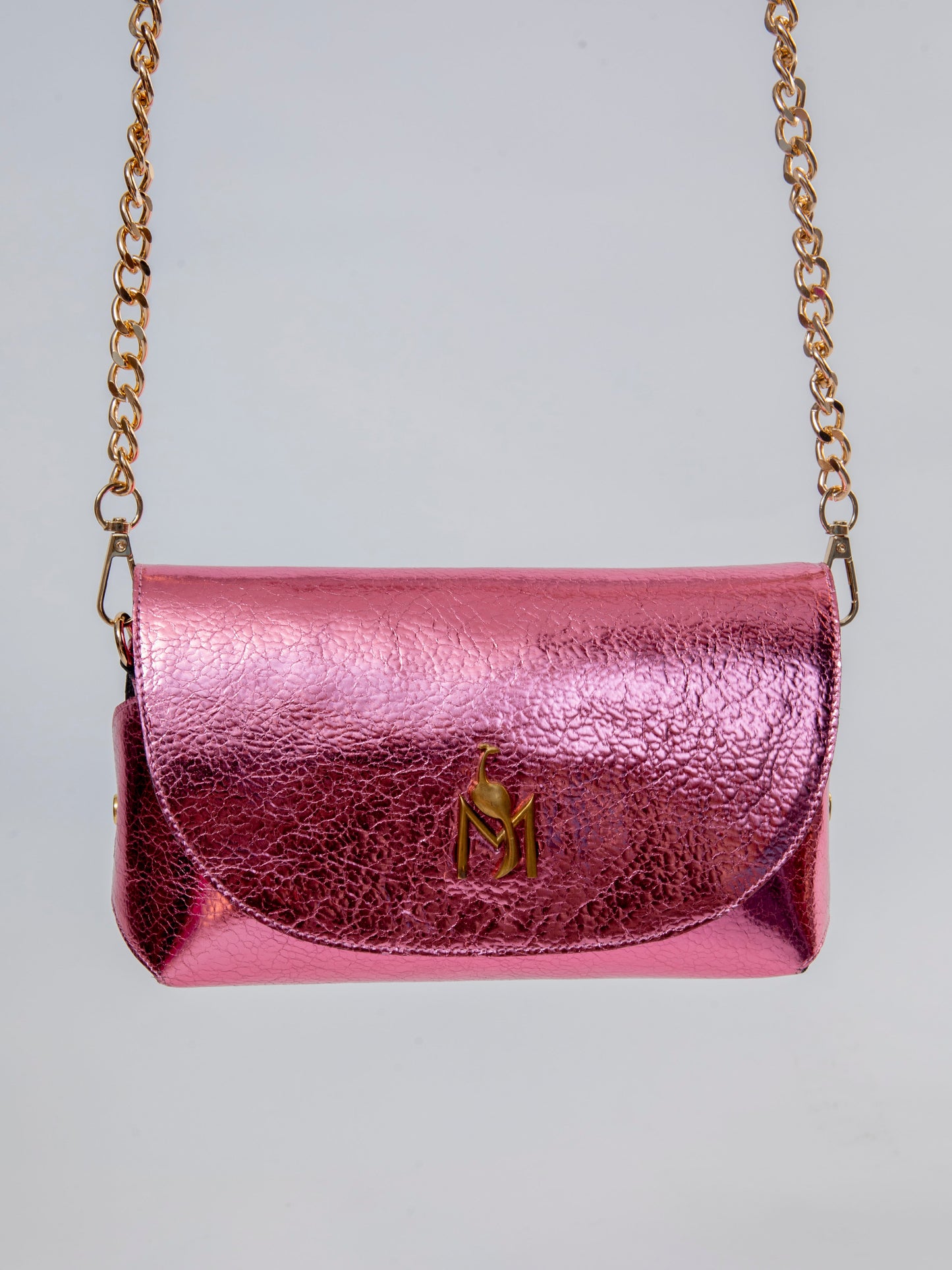 Handmade Bag Metallic Light Pink