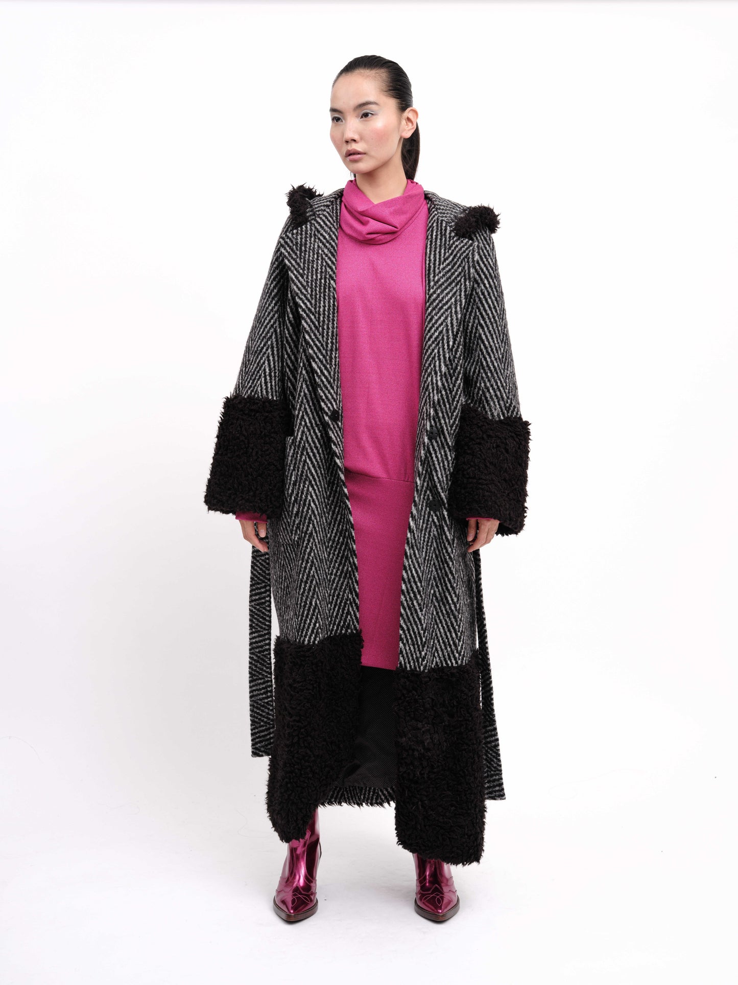 Coat Grey Black