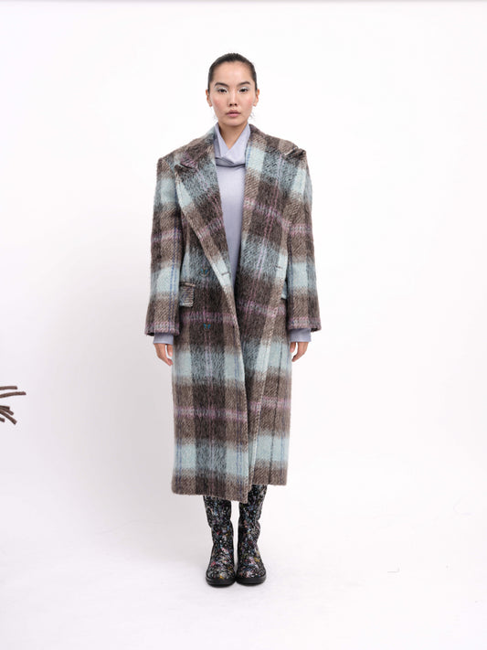 Coat Brown Check