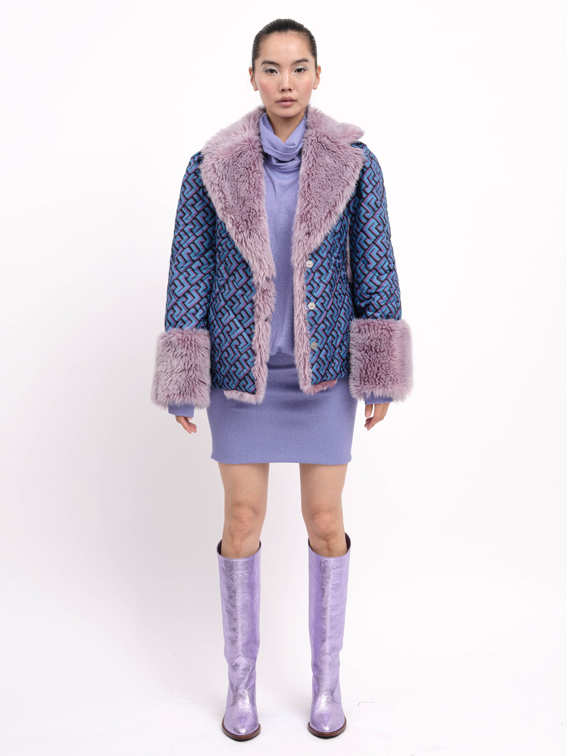 Jacket Blue Fake Fur