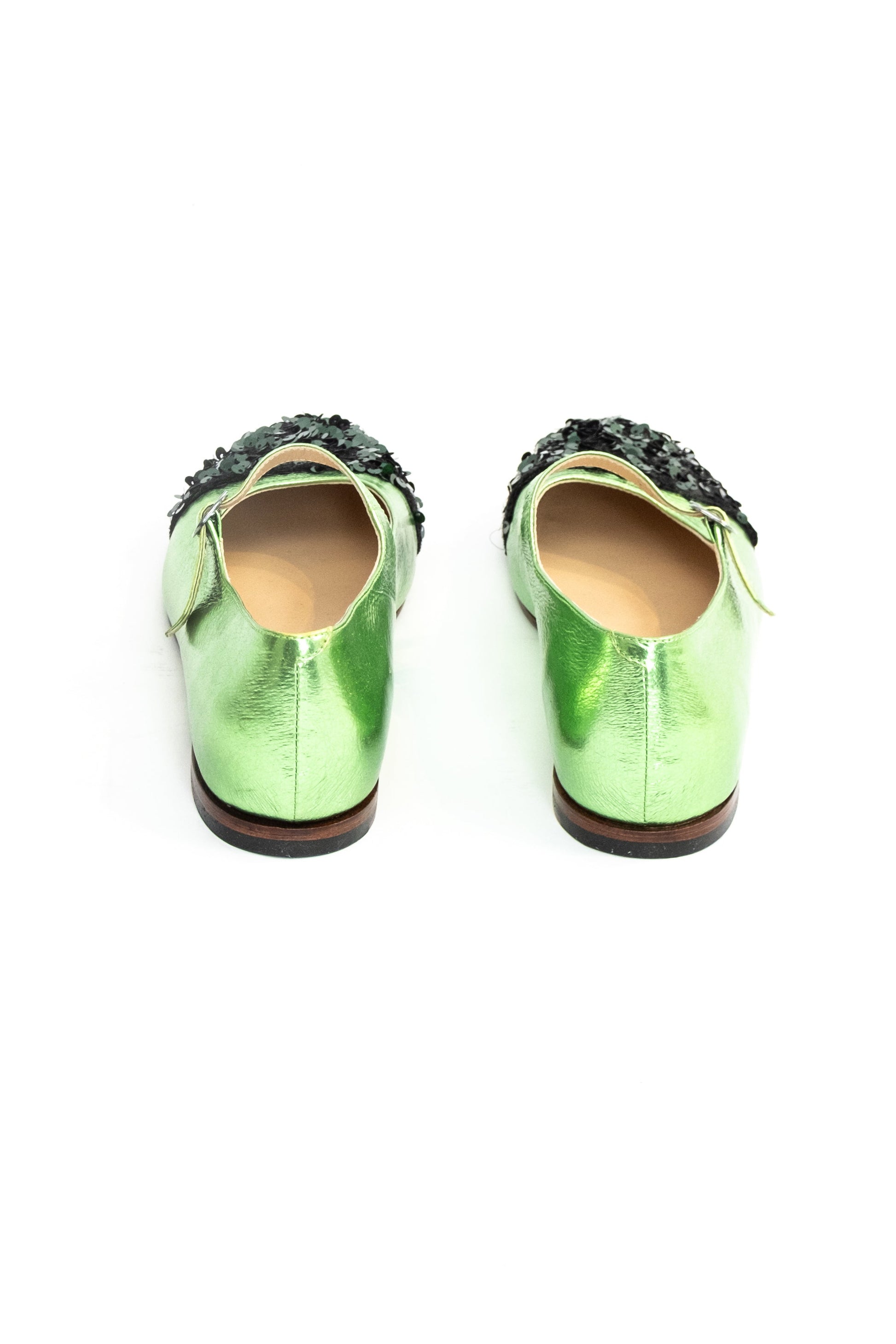 Handmade Ballerina Green Glitter