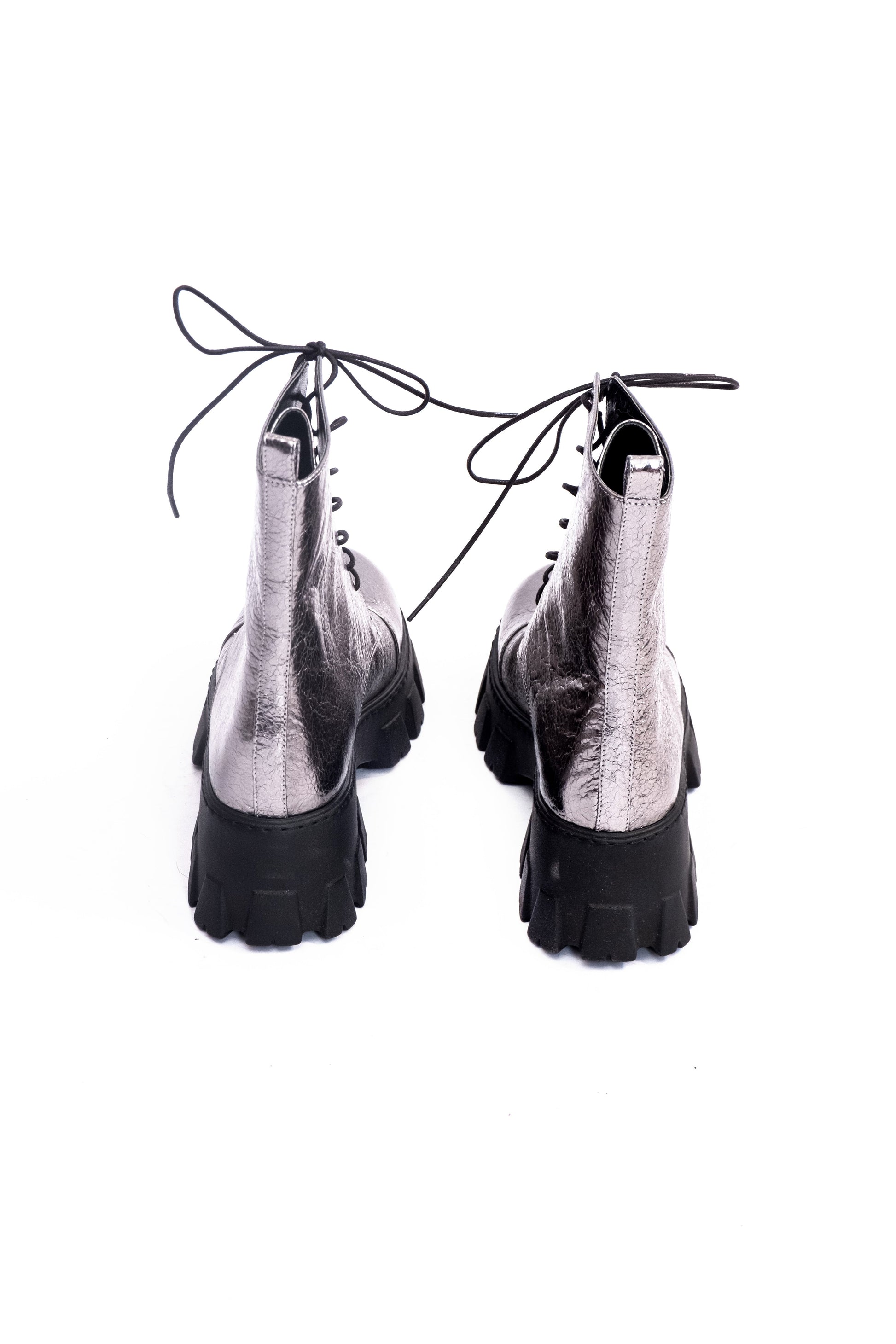 Handmade Ankle Boots Silver