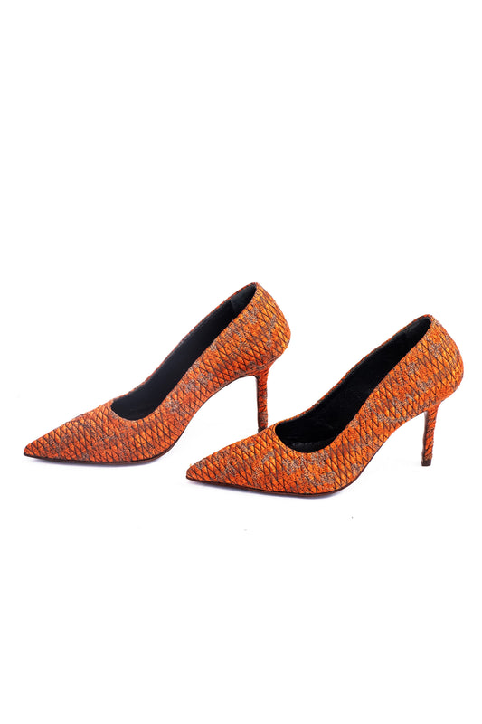 Handmade Pumps Orange unique