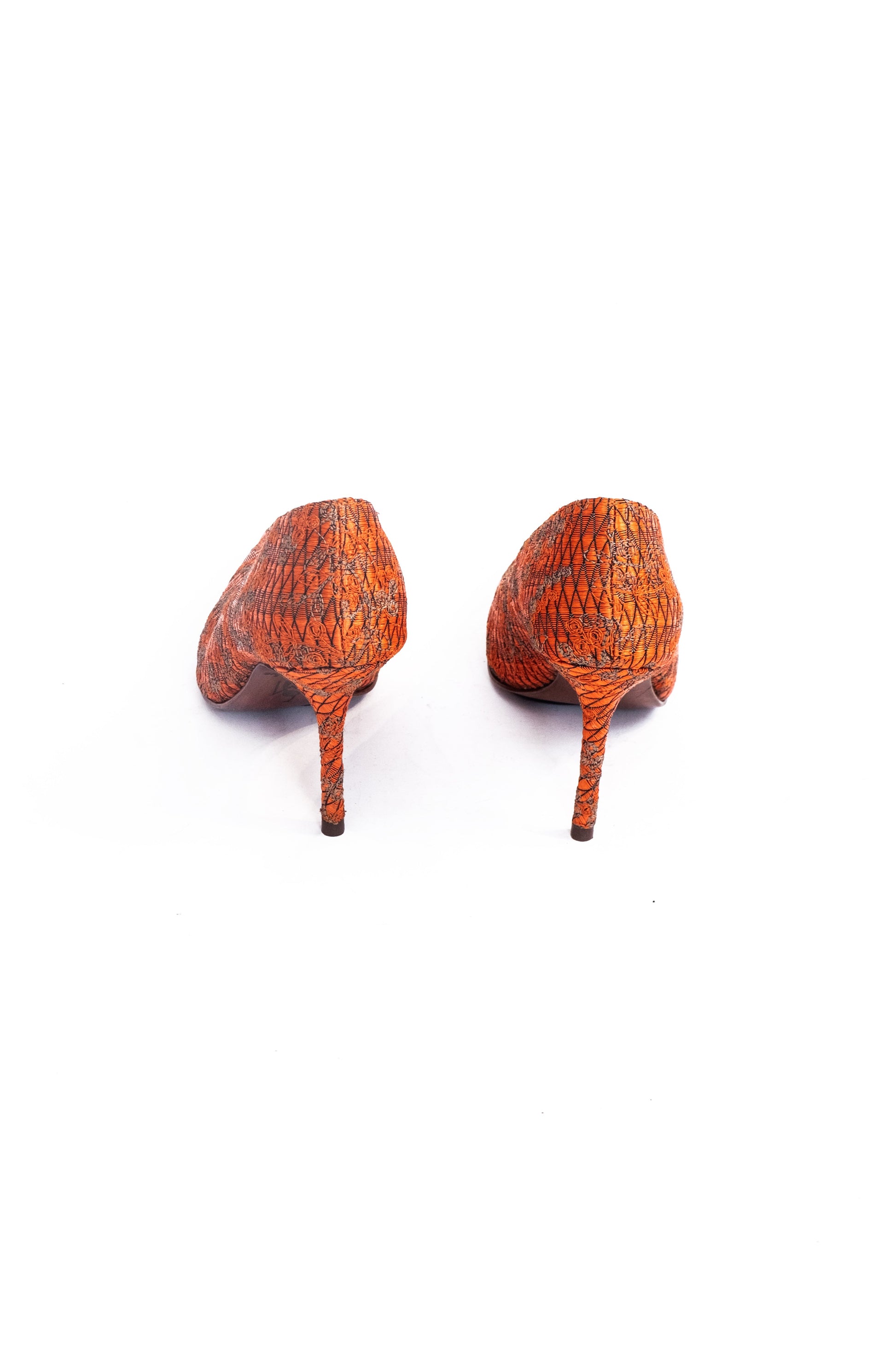 Handmade Pumps Orange unique