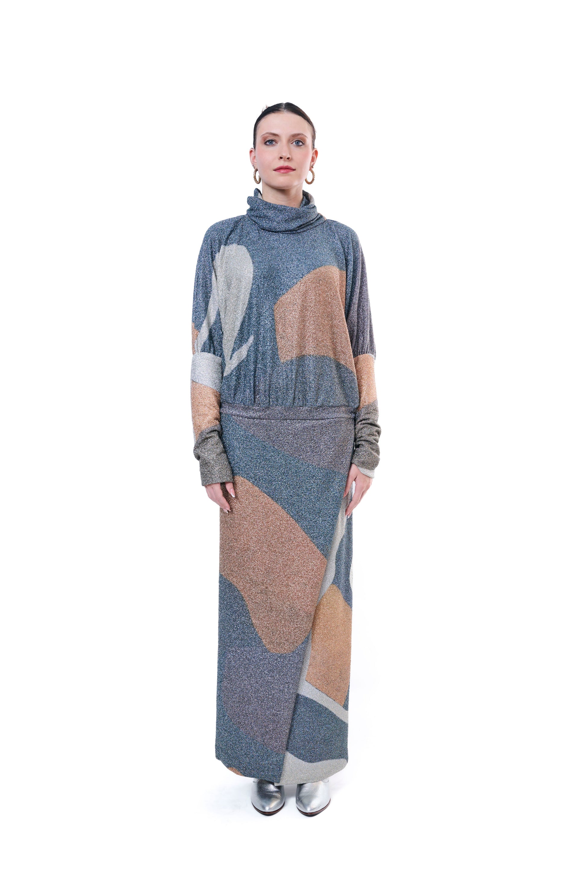 Dress Grapfic Printed Lurex