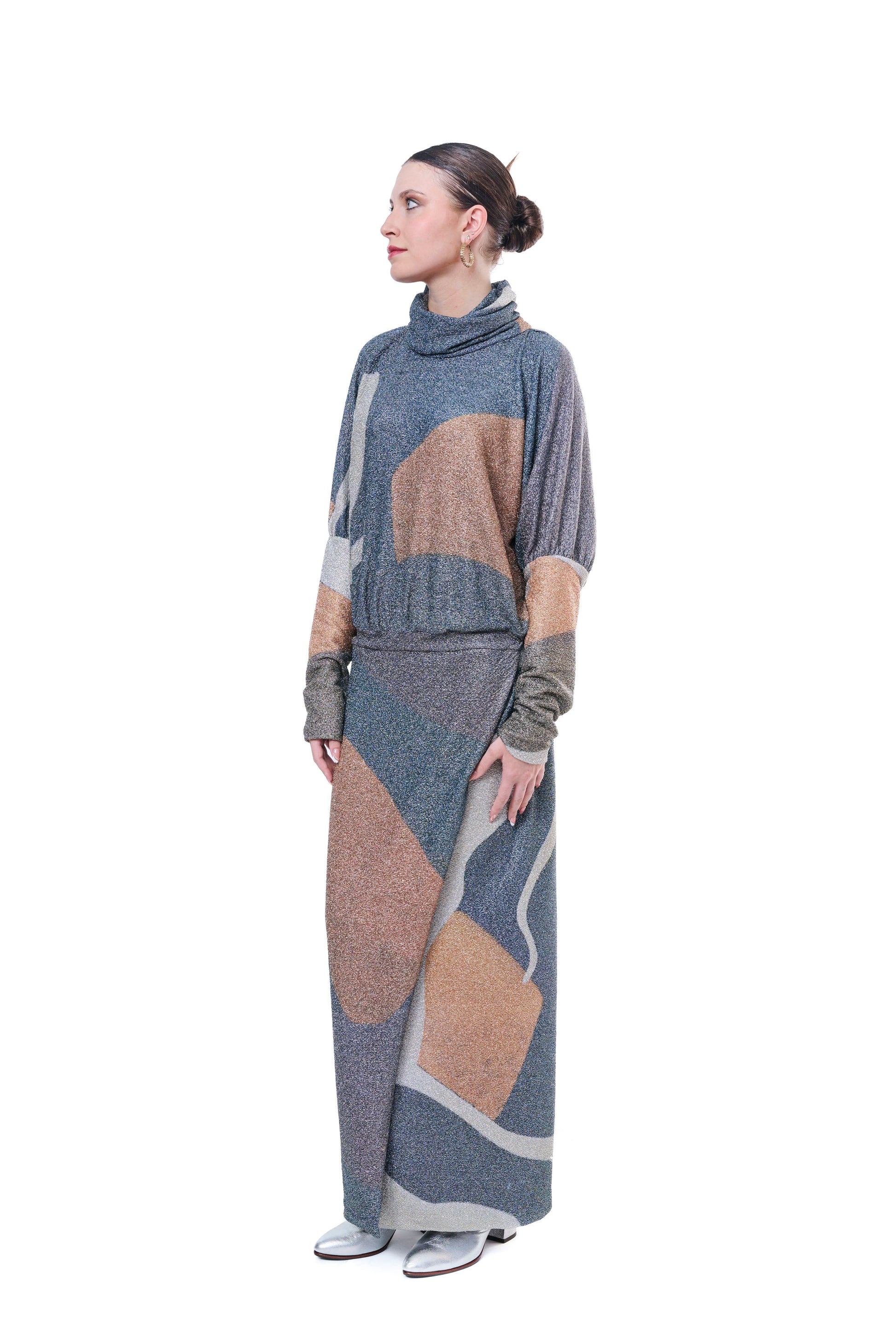 Dress Grapfic Printed Lurex