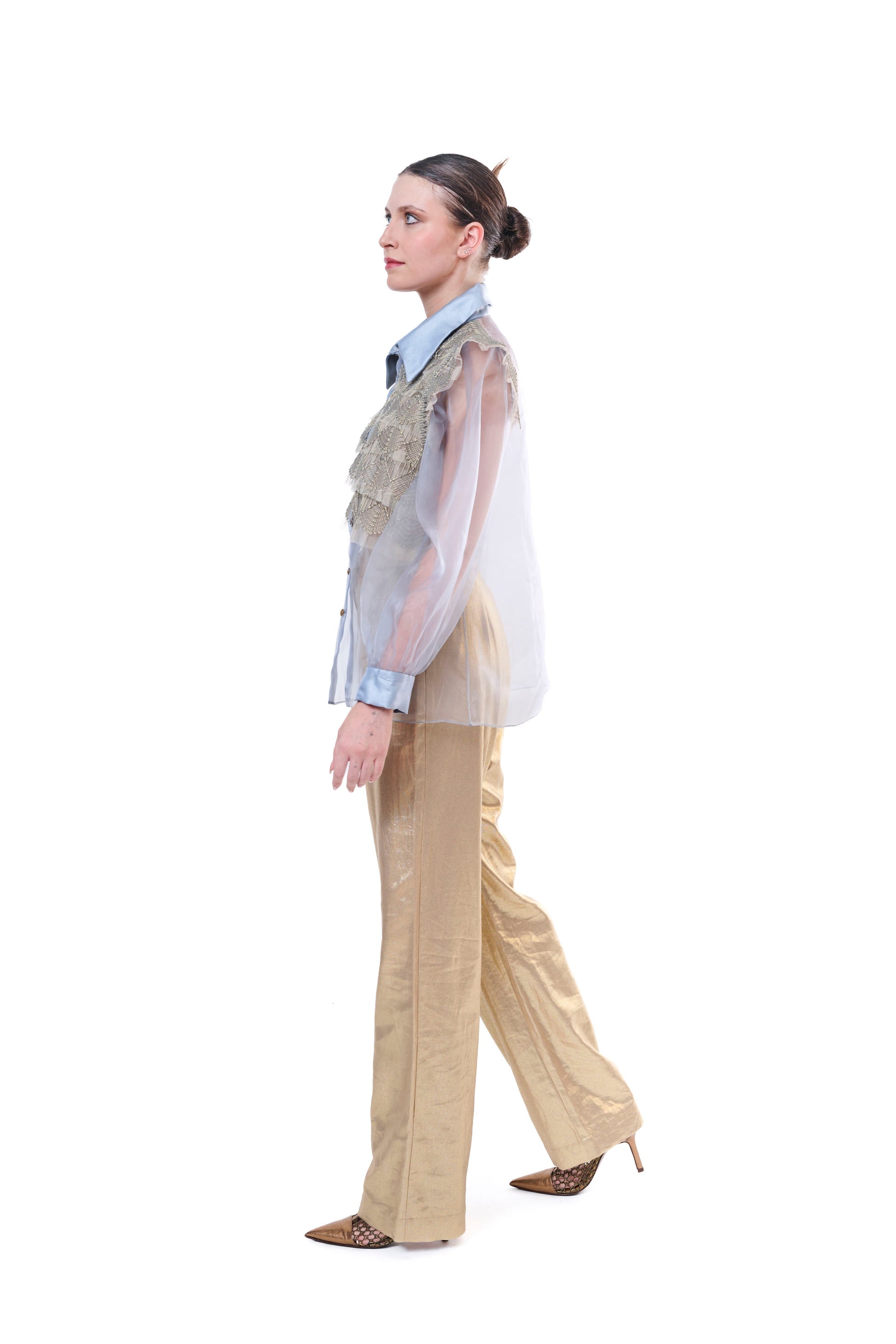 Pants Gold Wide Leg