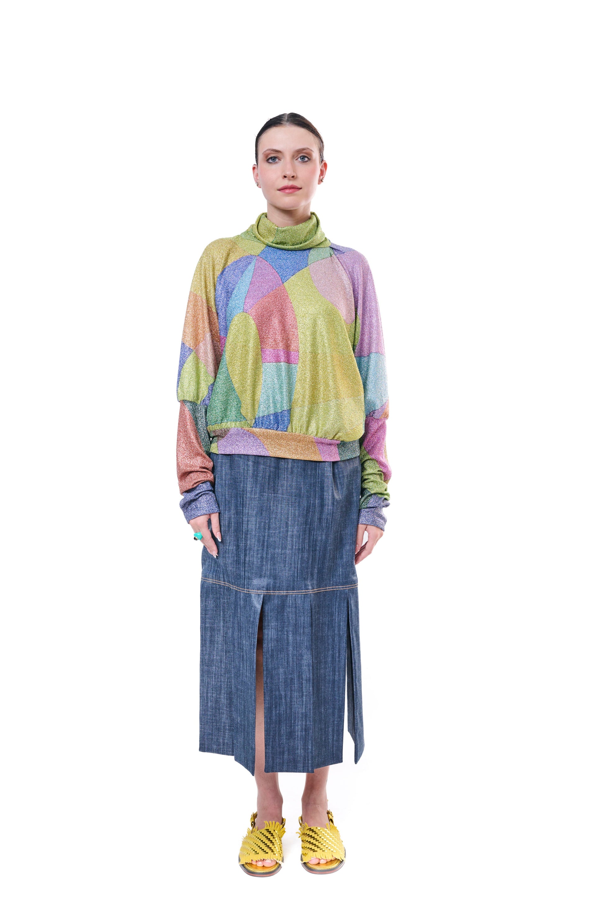 Skirt Denim Pleats