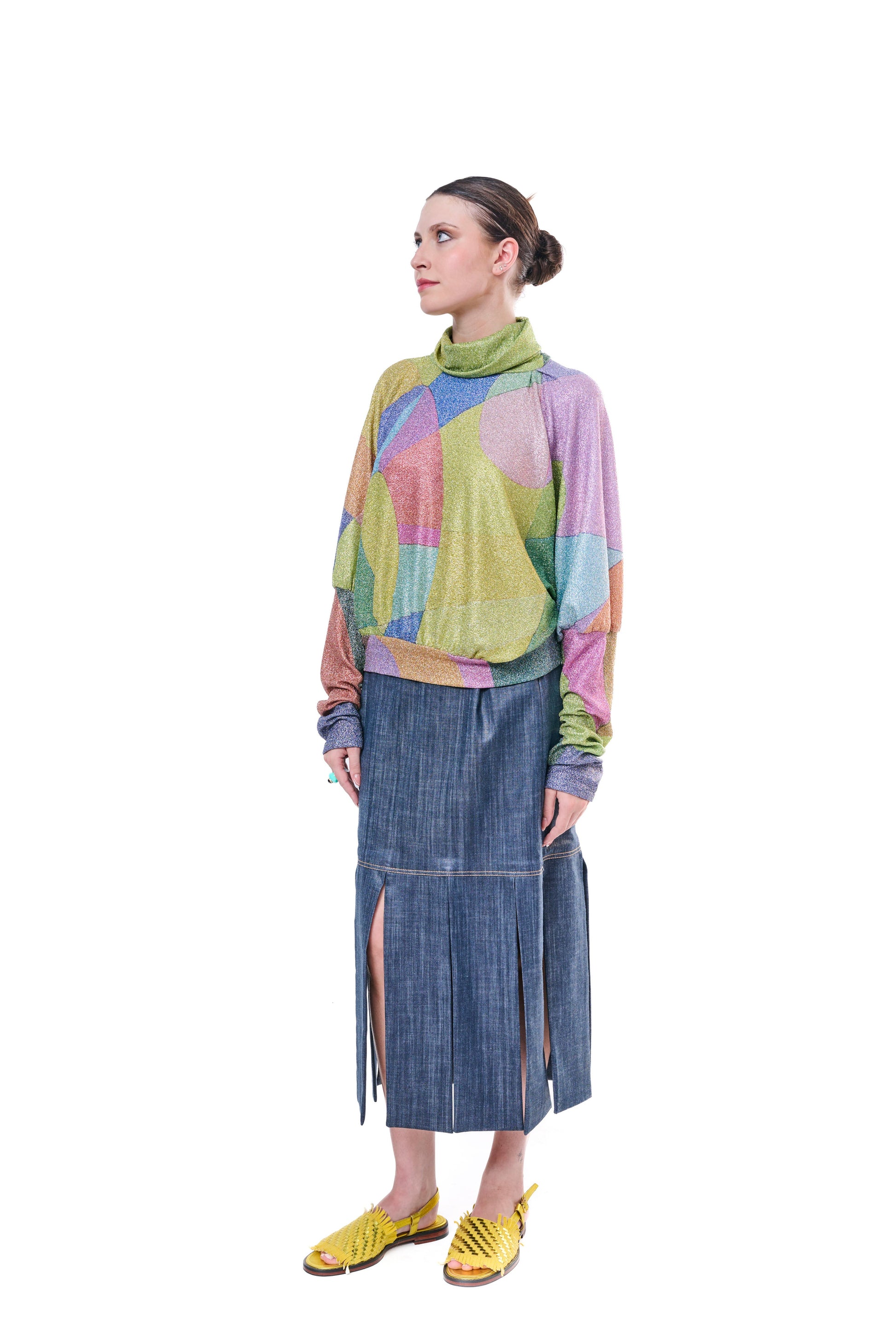 Skirt Denim Pleats