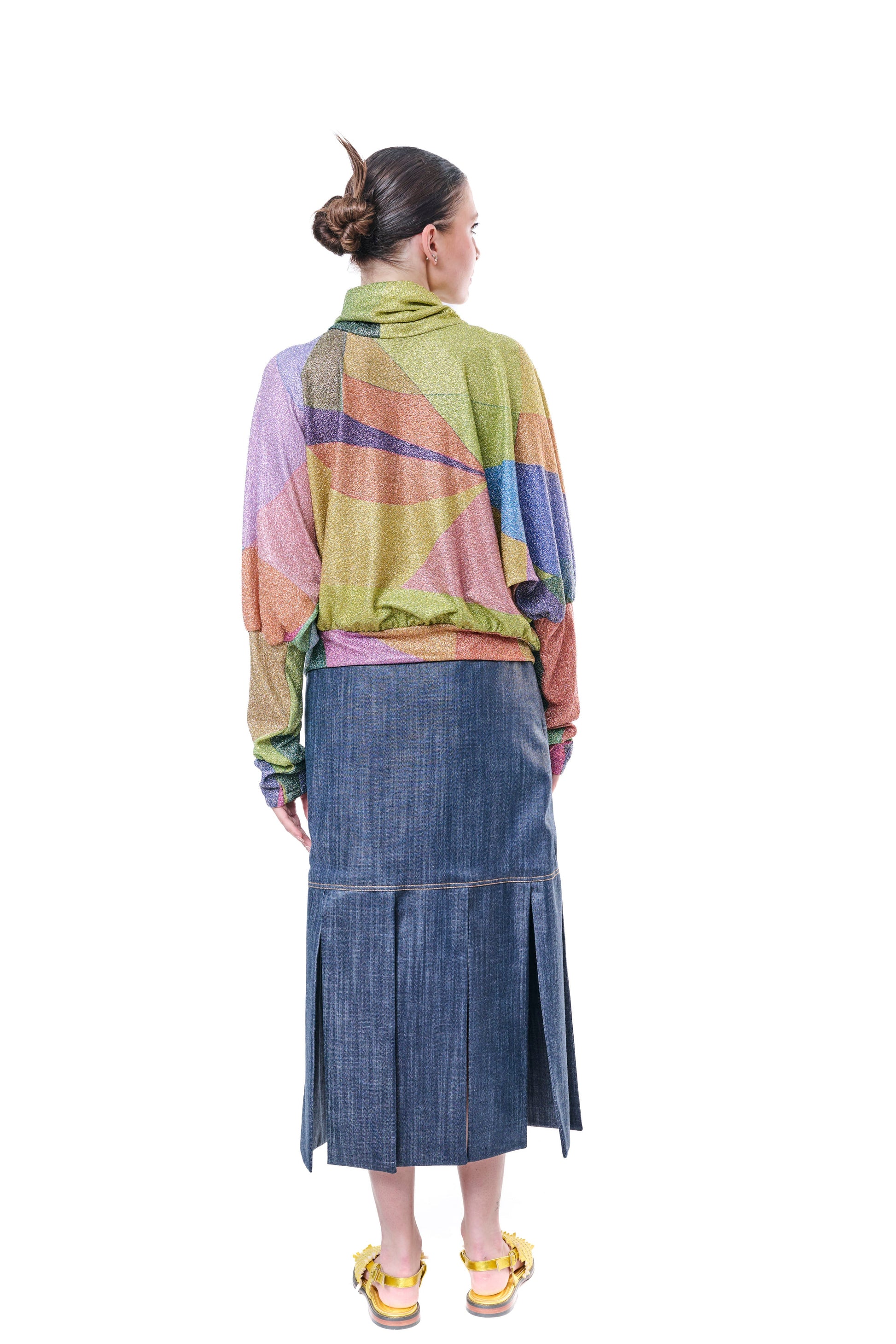 Skirt Denim Pleats