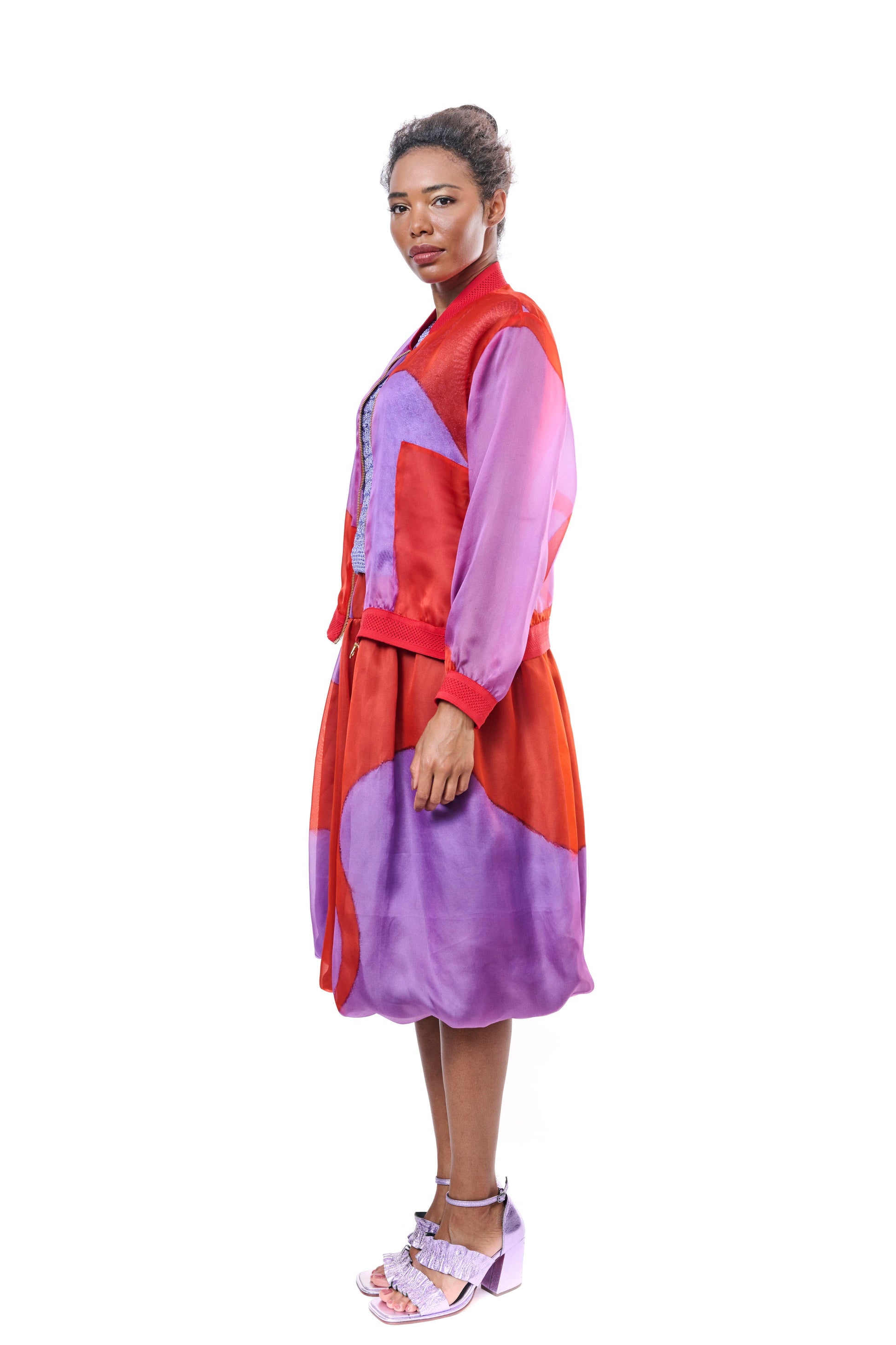 Bomber Jacket Graphic Pure Silk