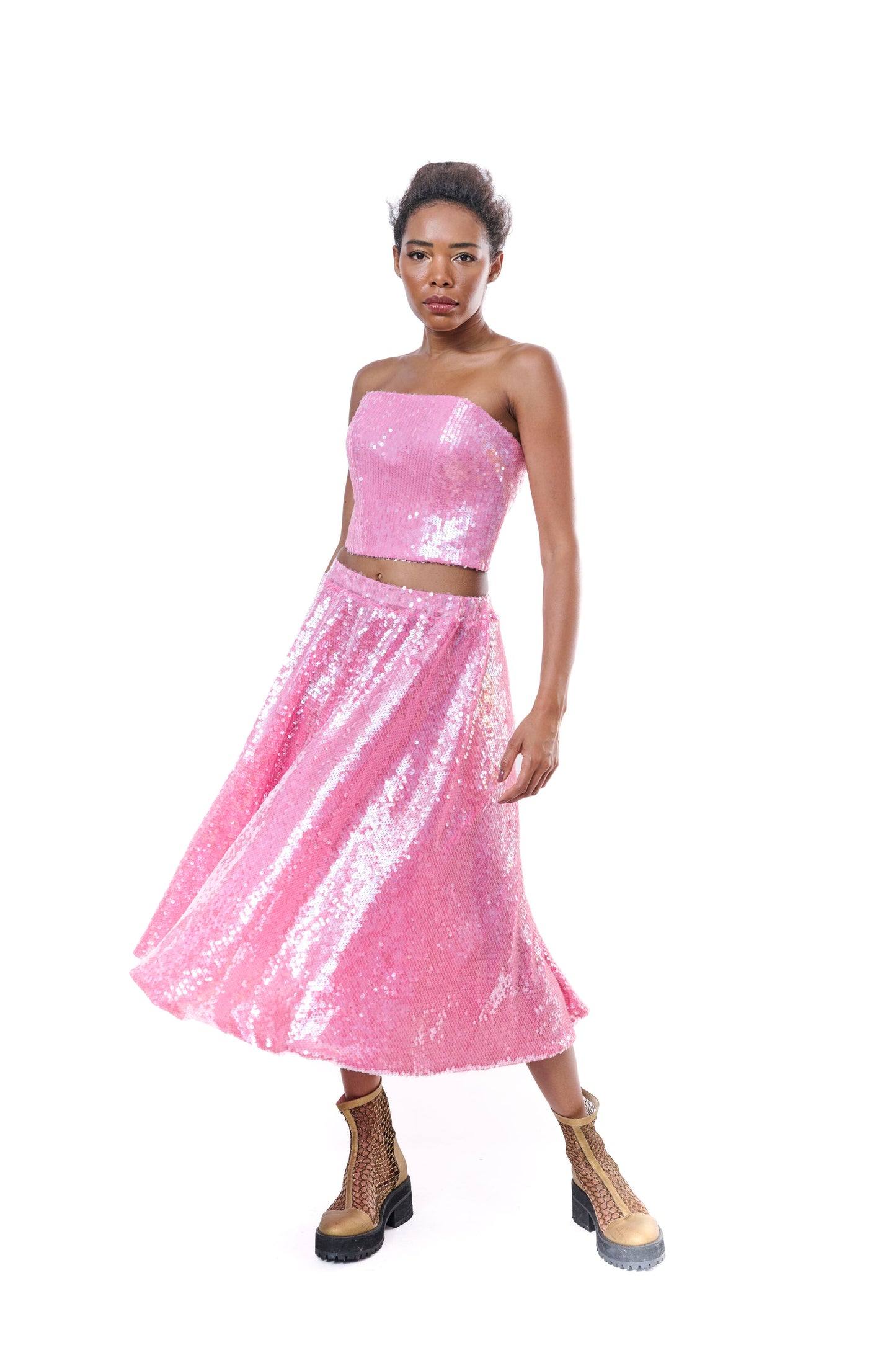 Skirt Sequins Pink