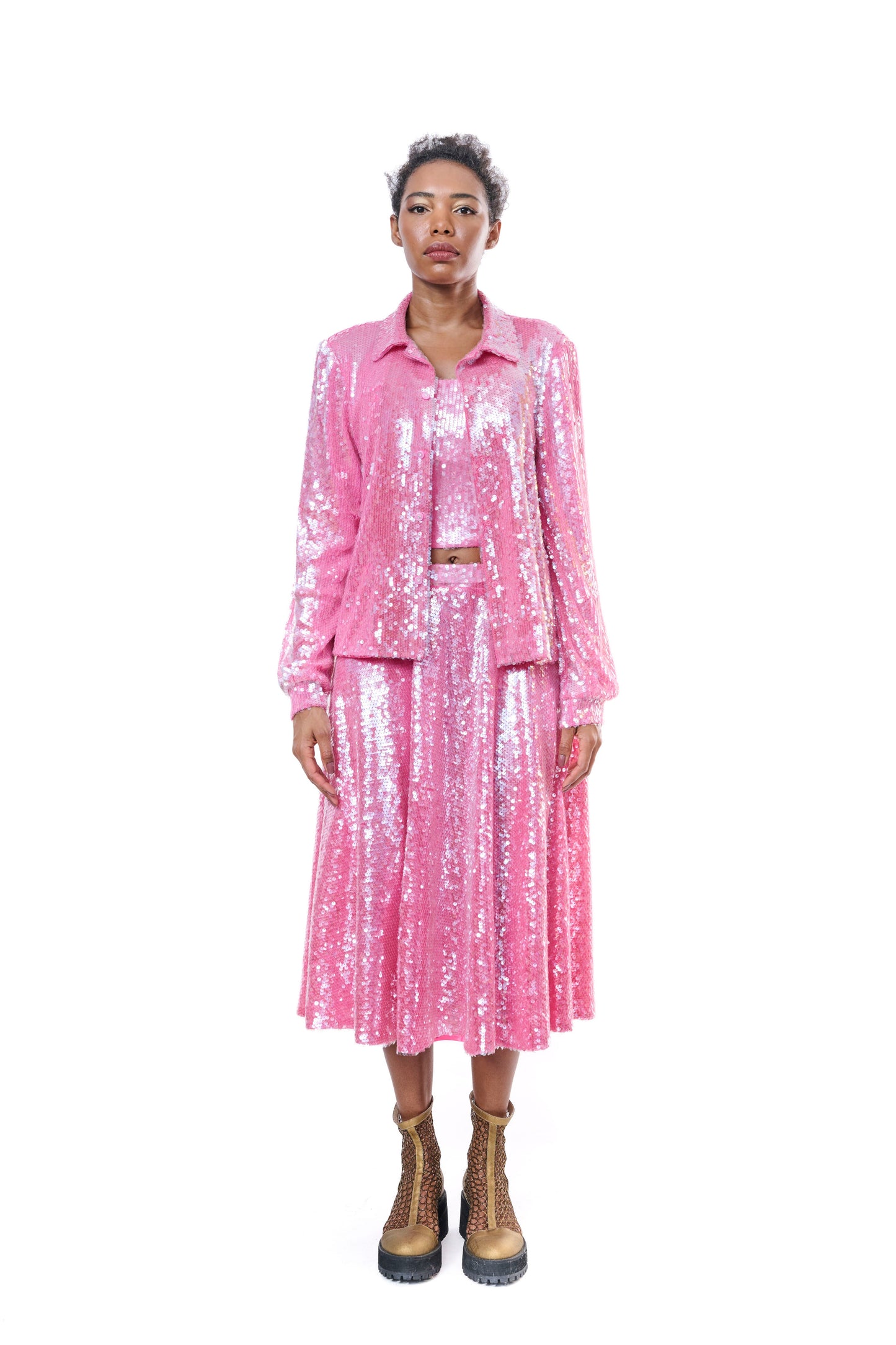 Blouse Sequins Pink
