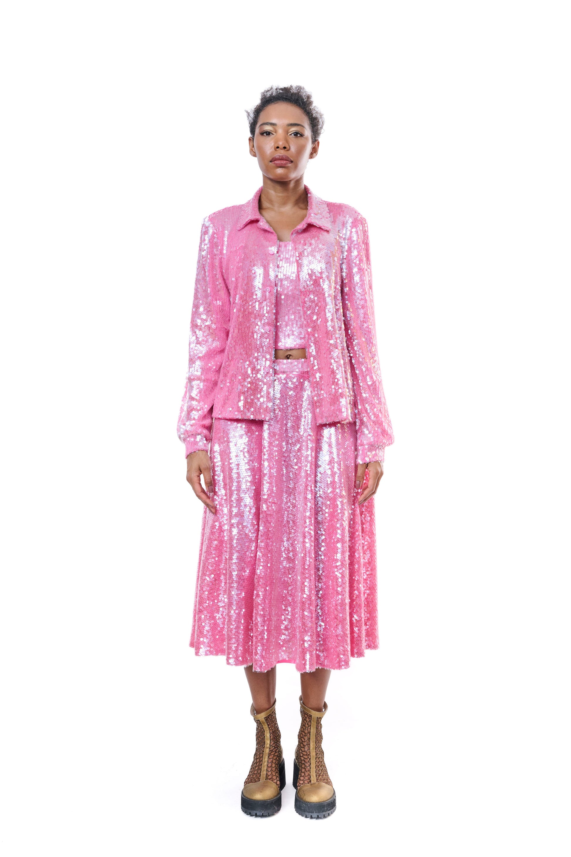 Blouse Sequins Pink