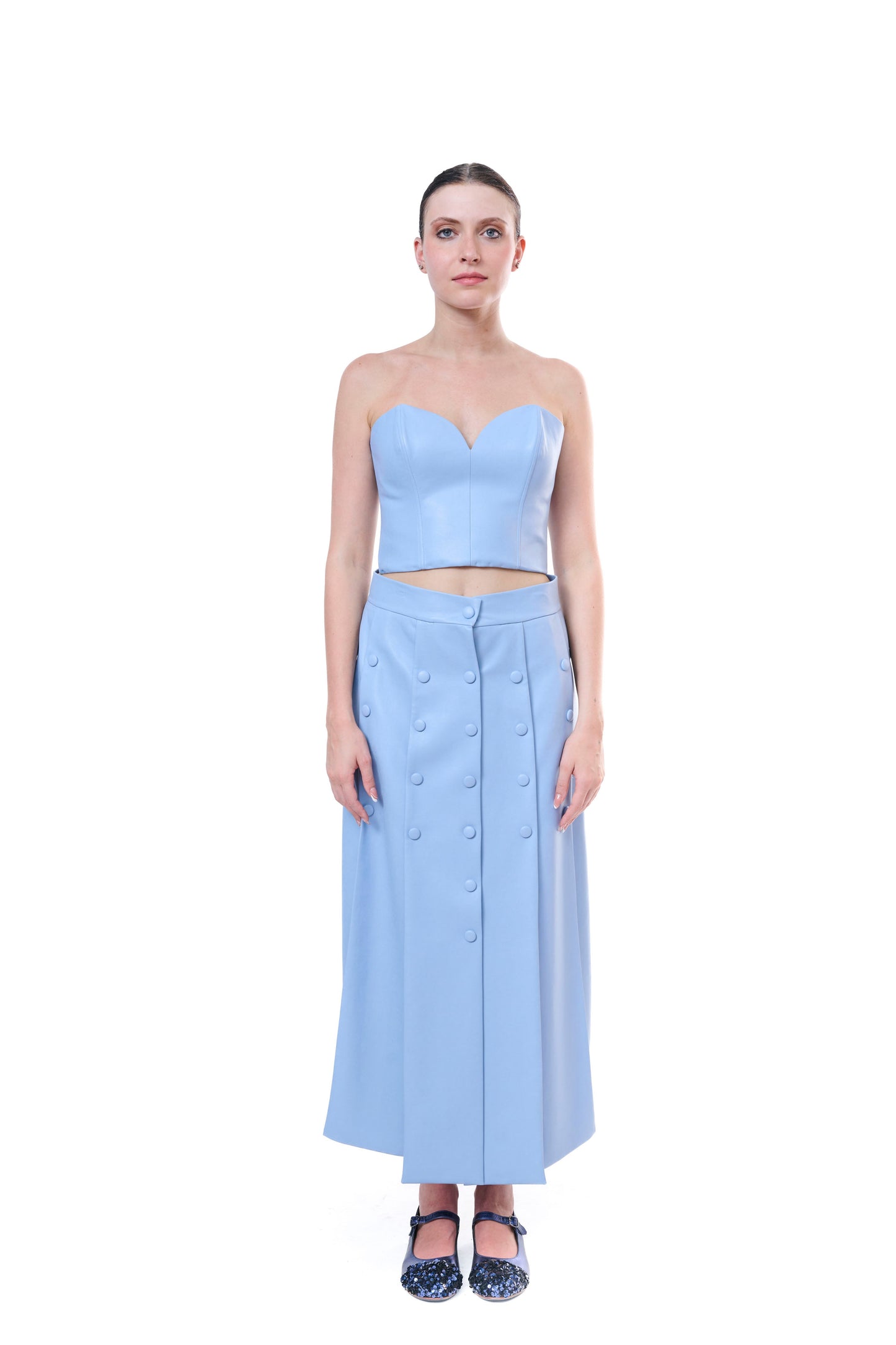 Skirt Buttons Light Blue