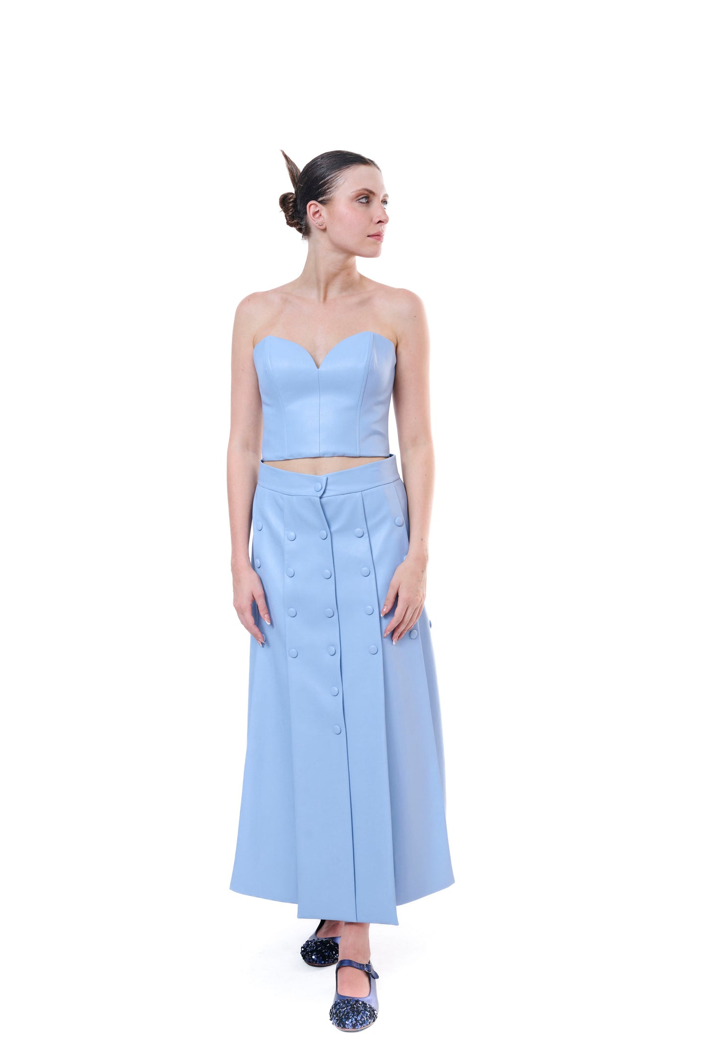 Skirt Buttons Light Blue