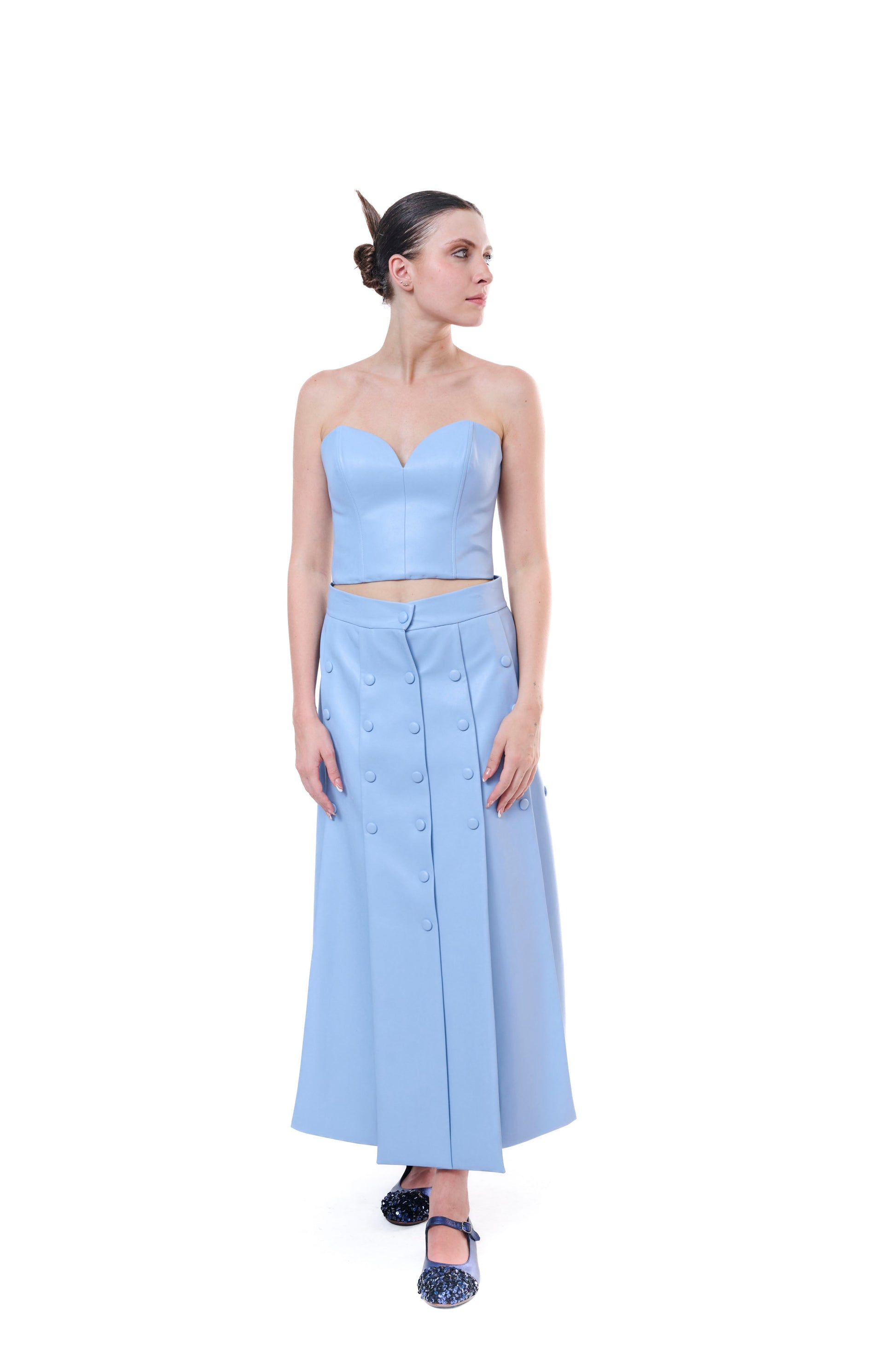 Skirt Buttons Light Blue