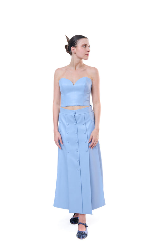 Skirt Buttons Light Blue