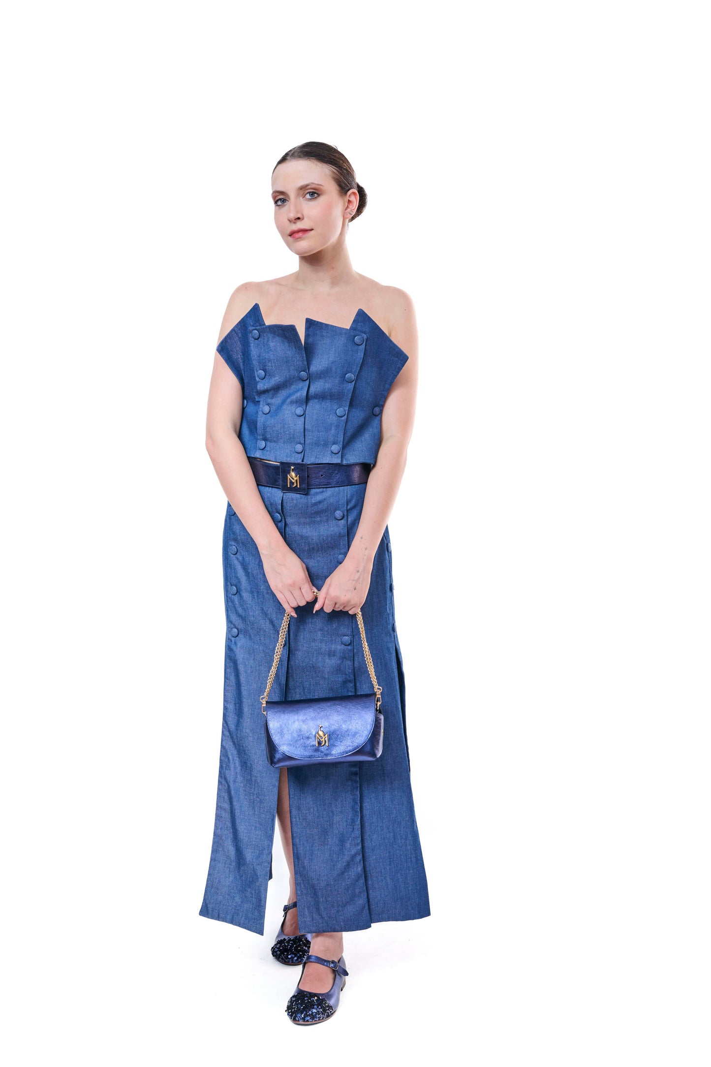 Handmade Top Buttons Blue
