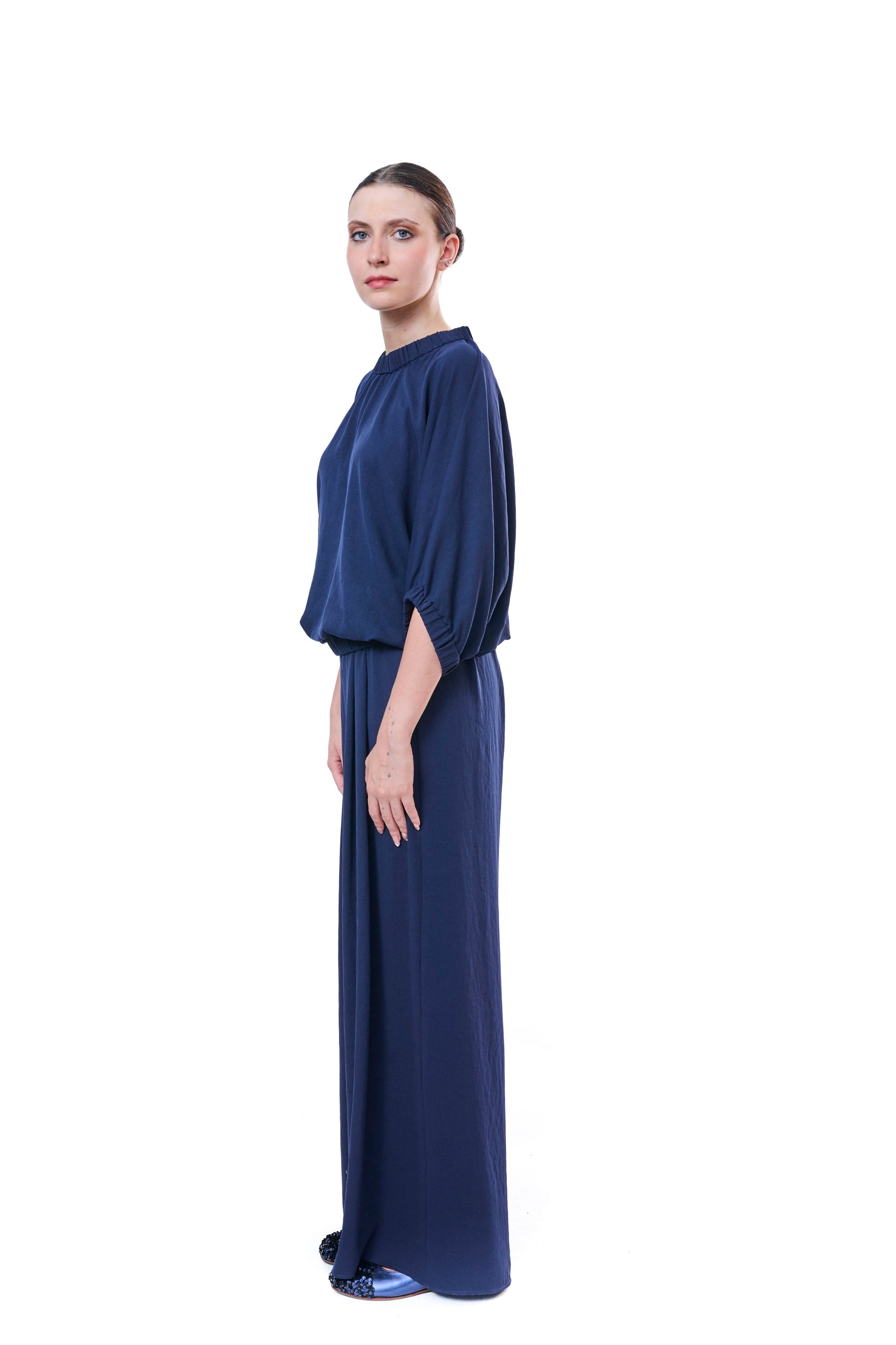 Top Midnight Blue Flowing